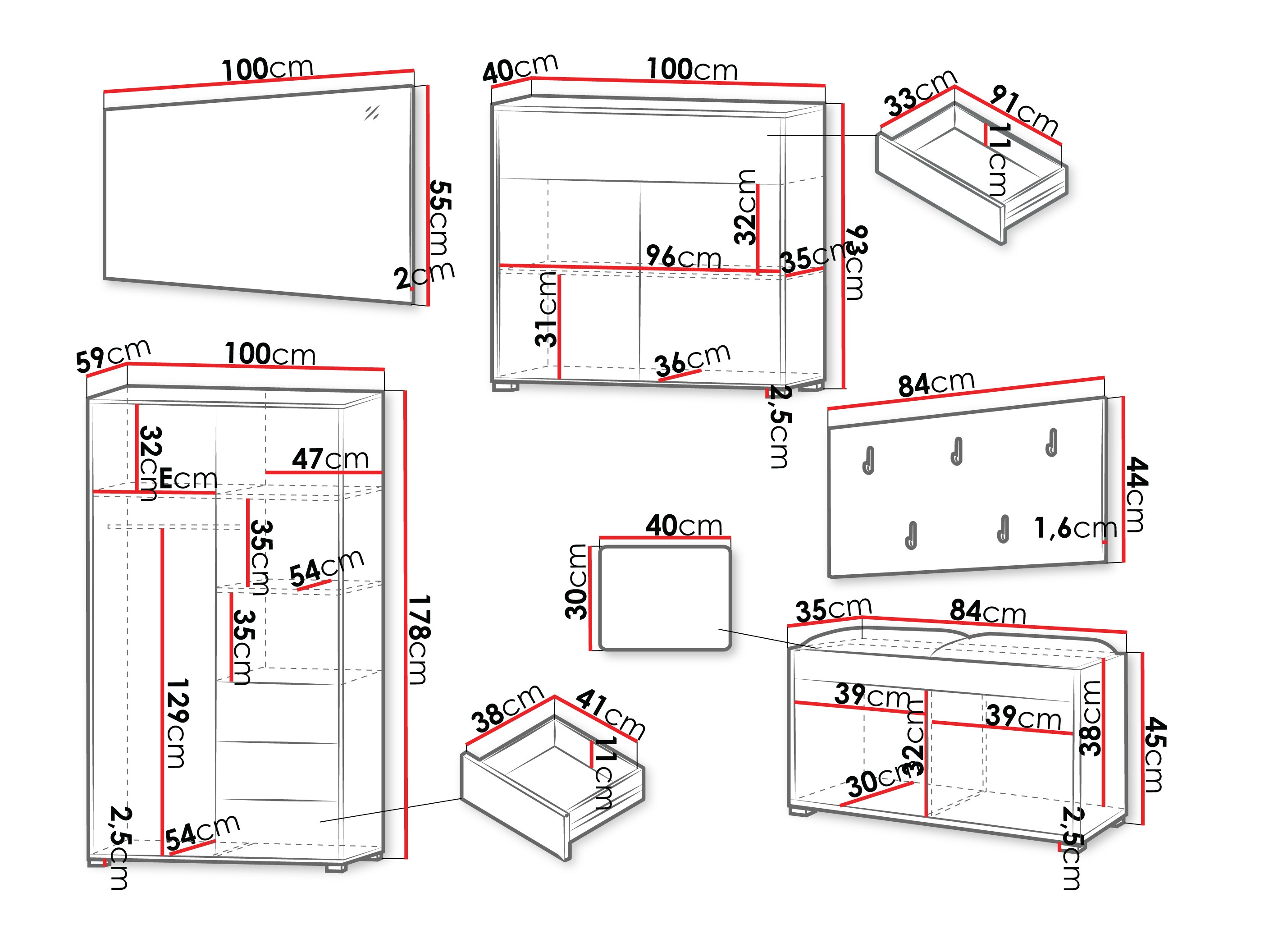 Прихожая Comfivo Fersoe 118 (Дуб)