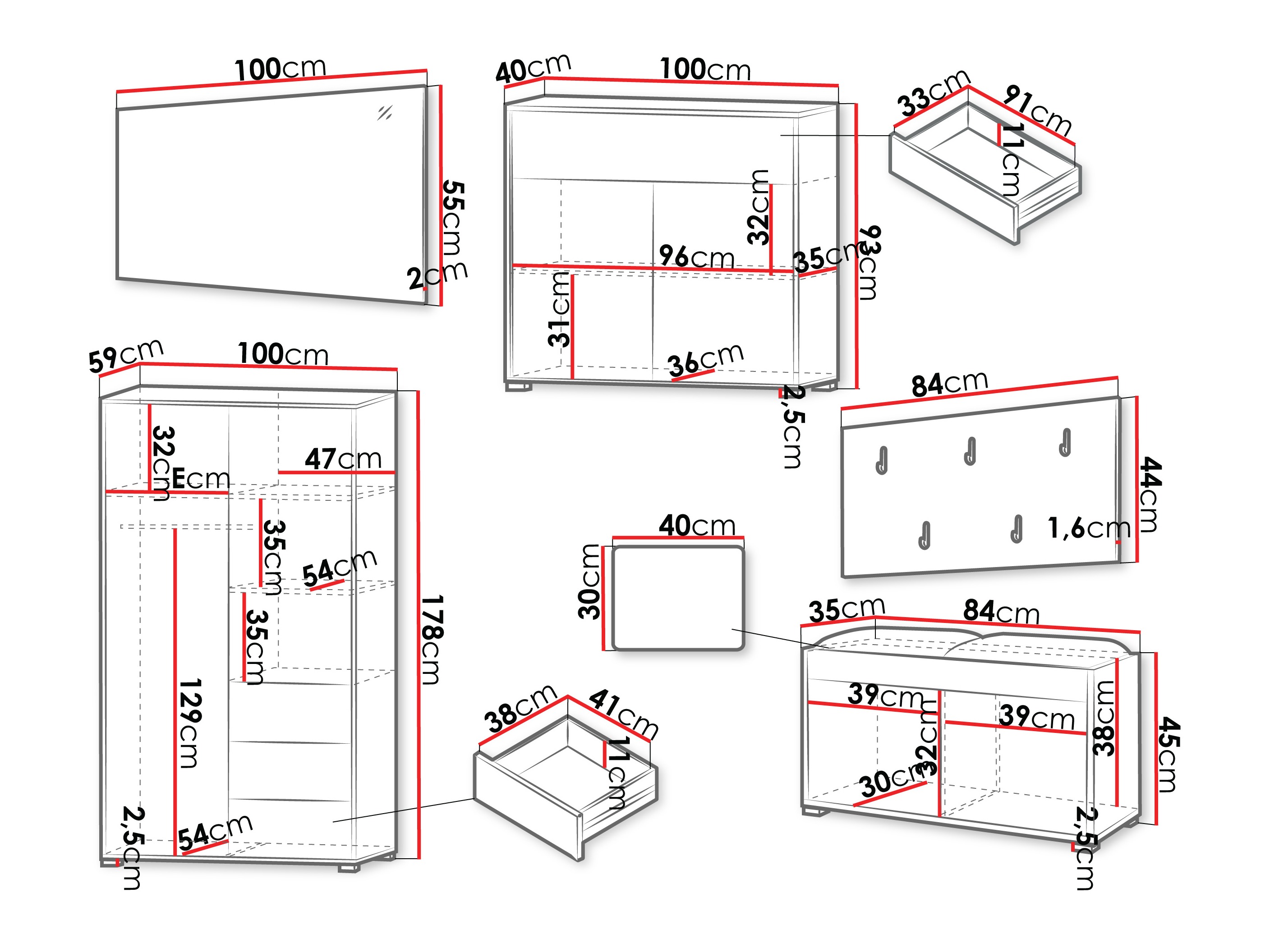 Прихожая Comfivo Fersoe 118 (Дуб)