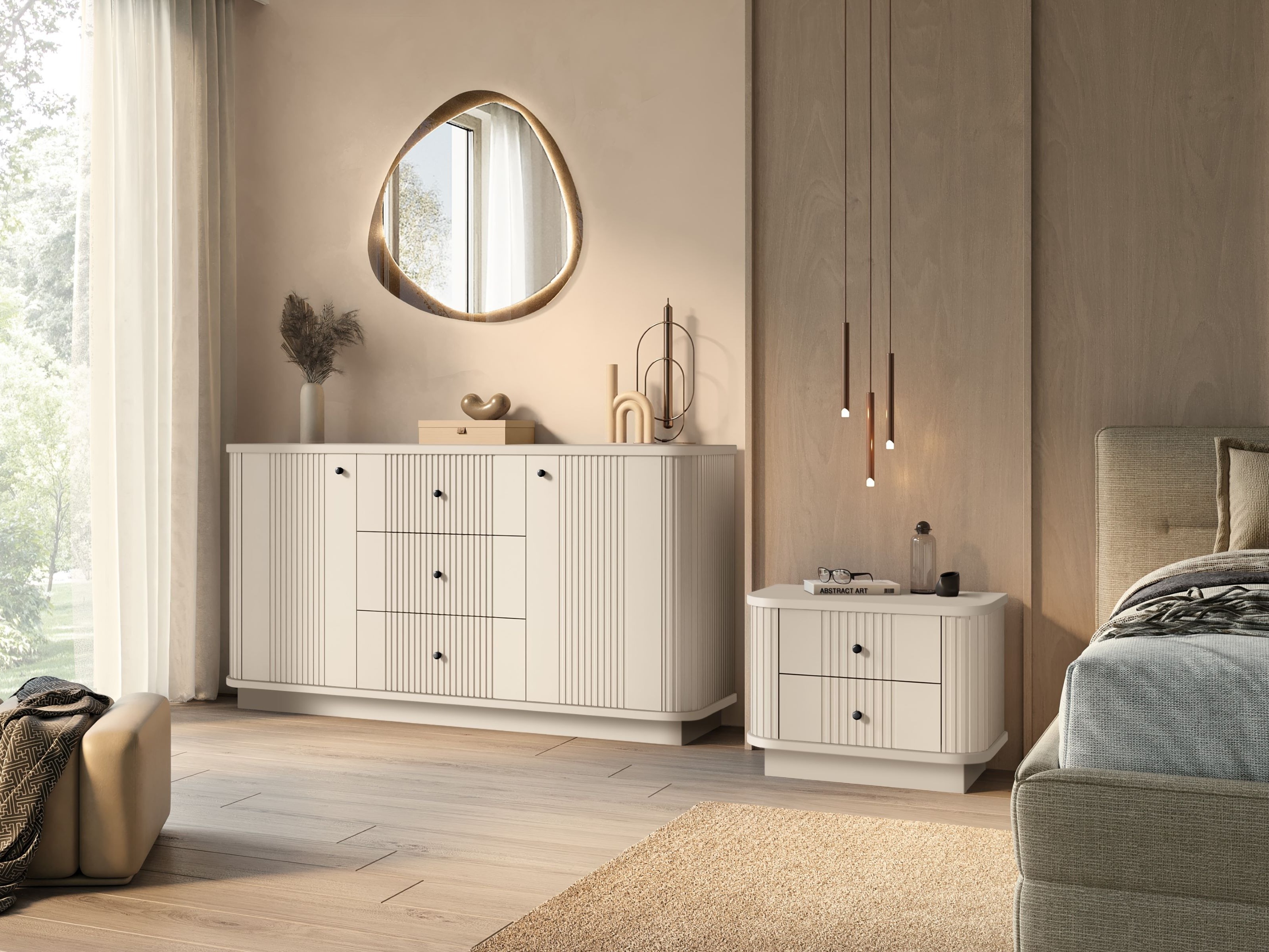 Naktsgaldiņu komplekts Levfene 105 (Kašmirs)