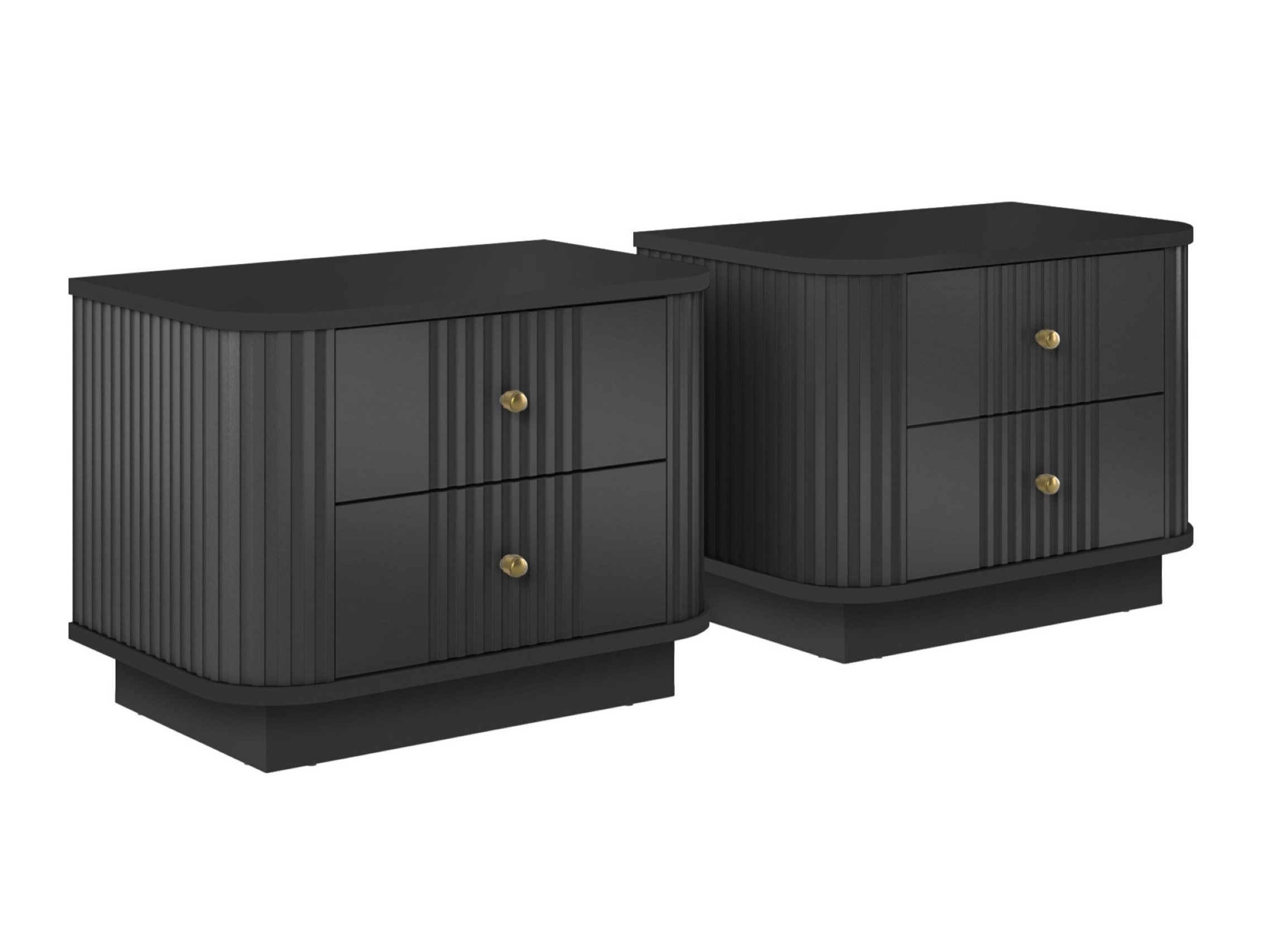 Naktsgaldiņu komplekts Levfene 105 (Melns)