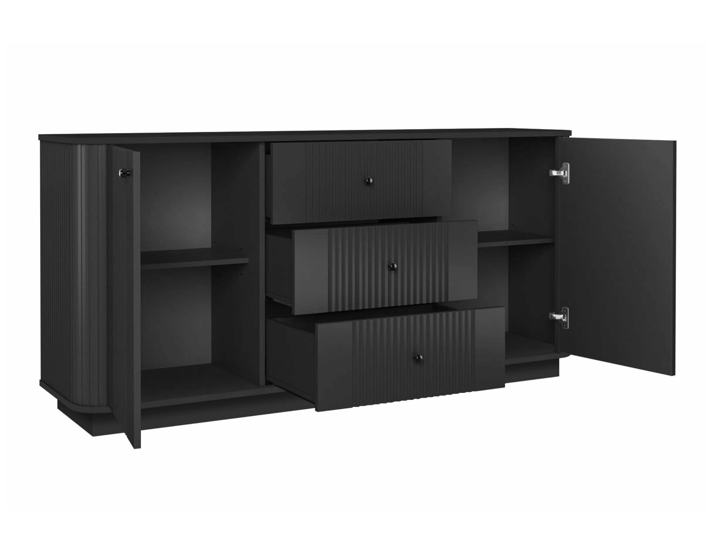 Viesistabas komplekts Levfene 106 (Melns)