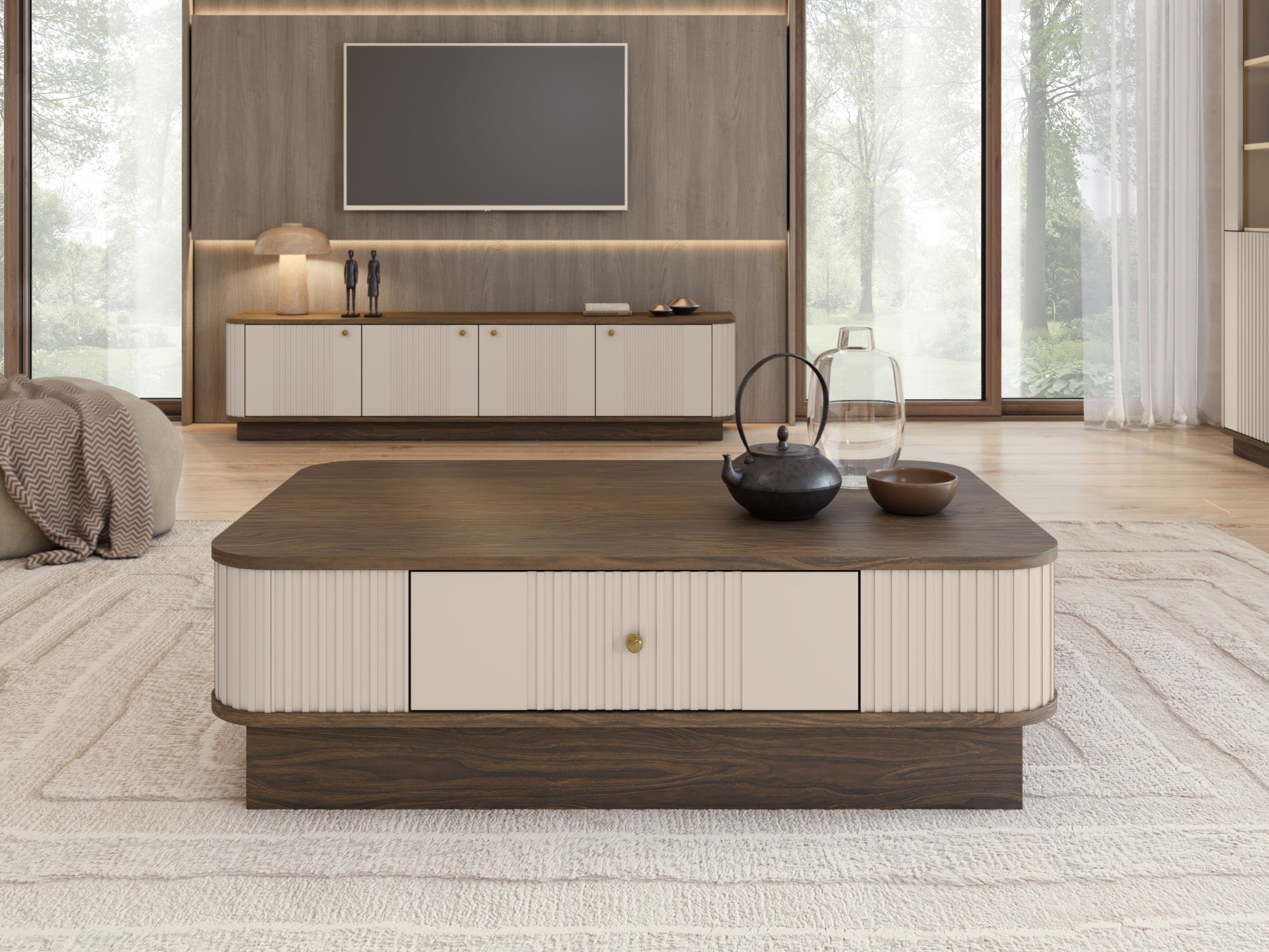 Žurnālu galdiņš Levfene 103 (Kašmirs + Riekstkoks)