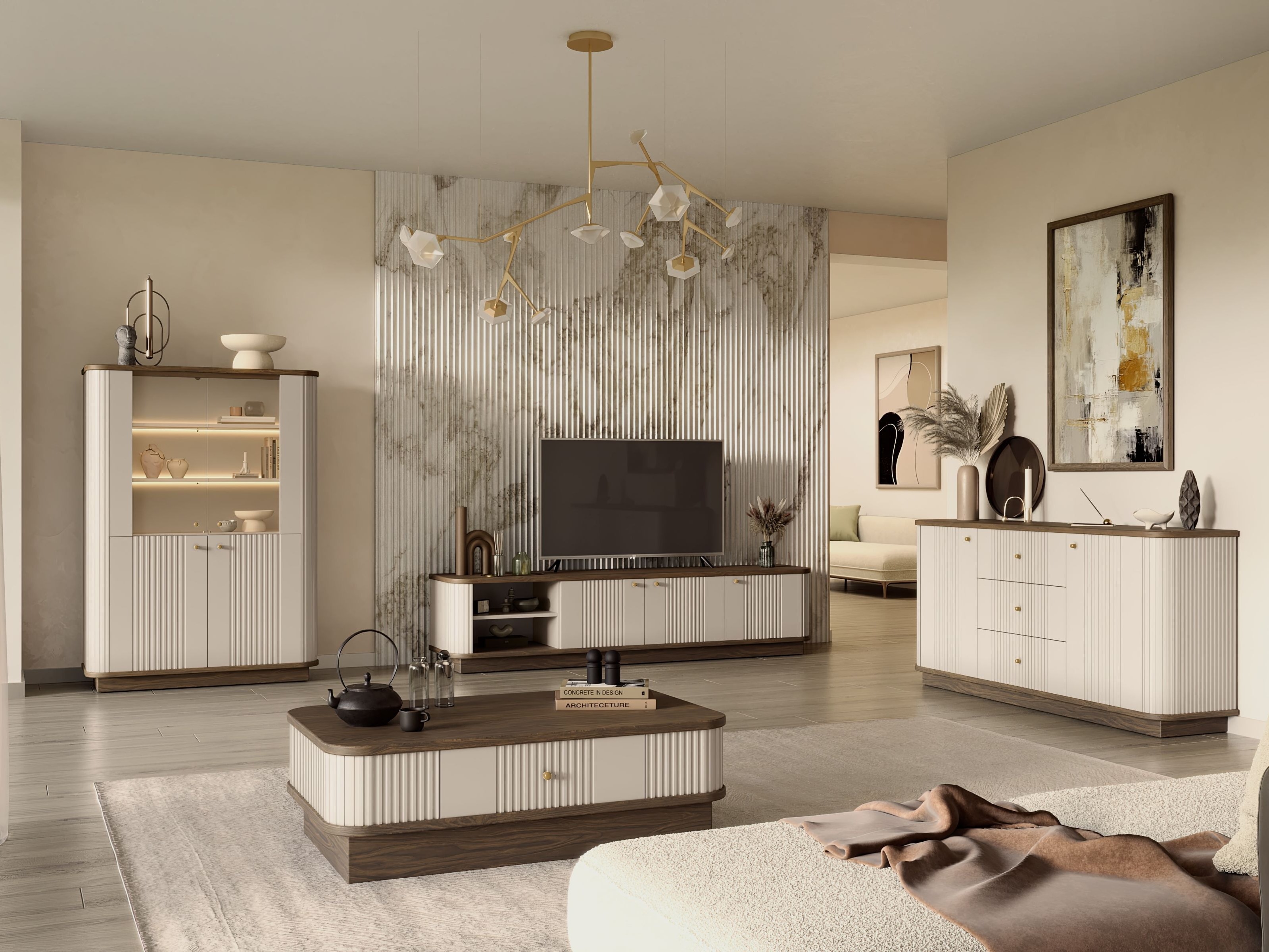 Žurnālu galdiņš Levfene 103 (Kašmirs + Riekstkoks)