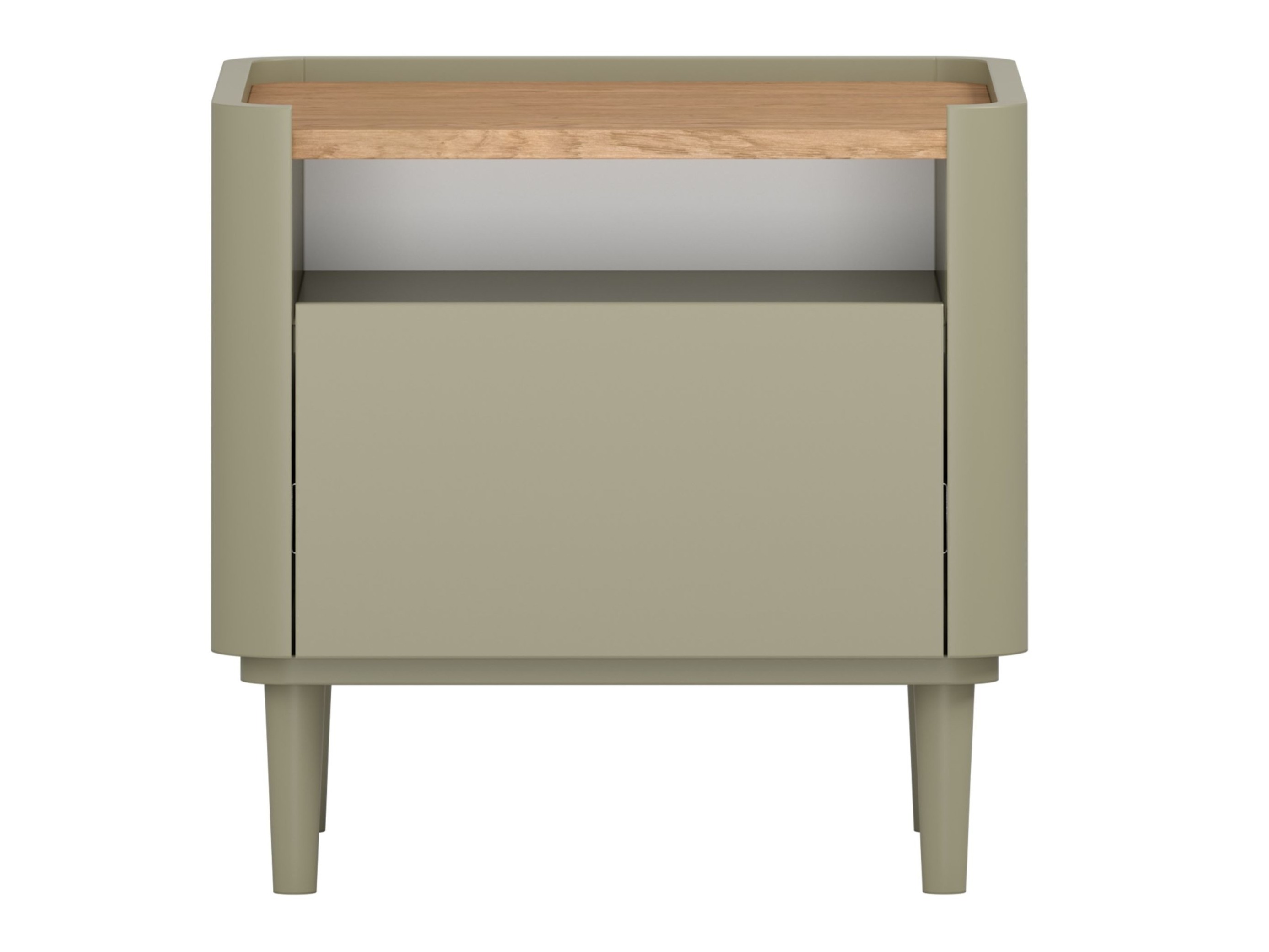 Naktsgaldiņš Elbmira 100 (Putekļaini zaļa + Ozols)