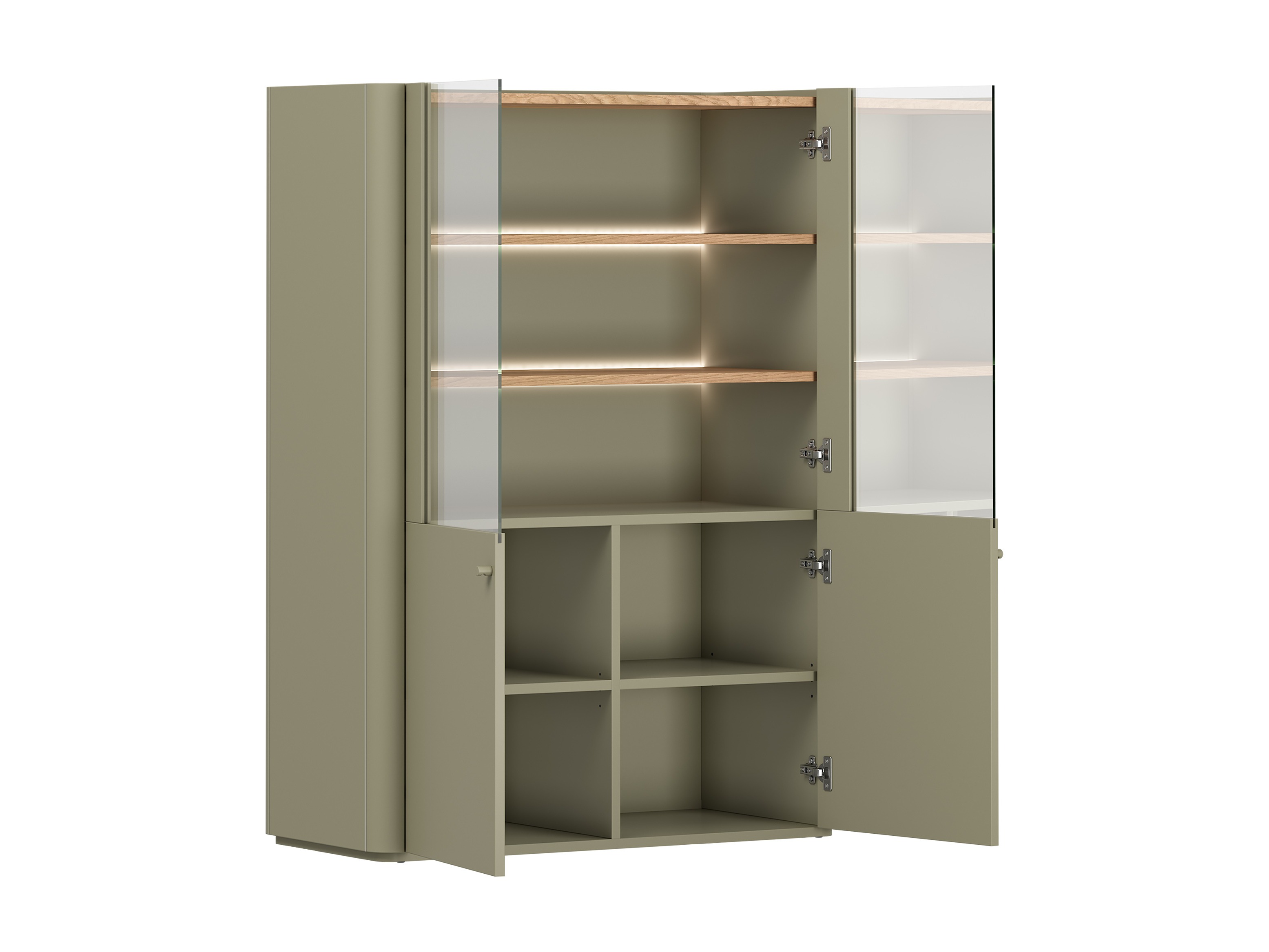 Plaukts Elbmira 101 (Putekļaini zaļa + Ozols)