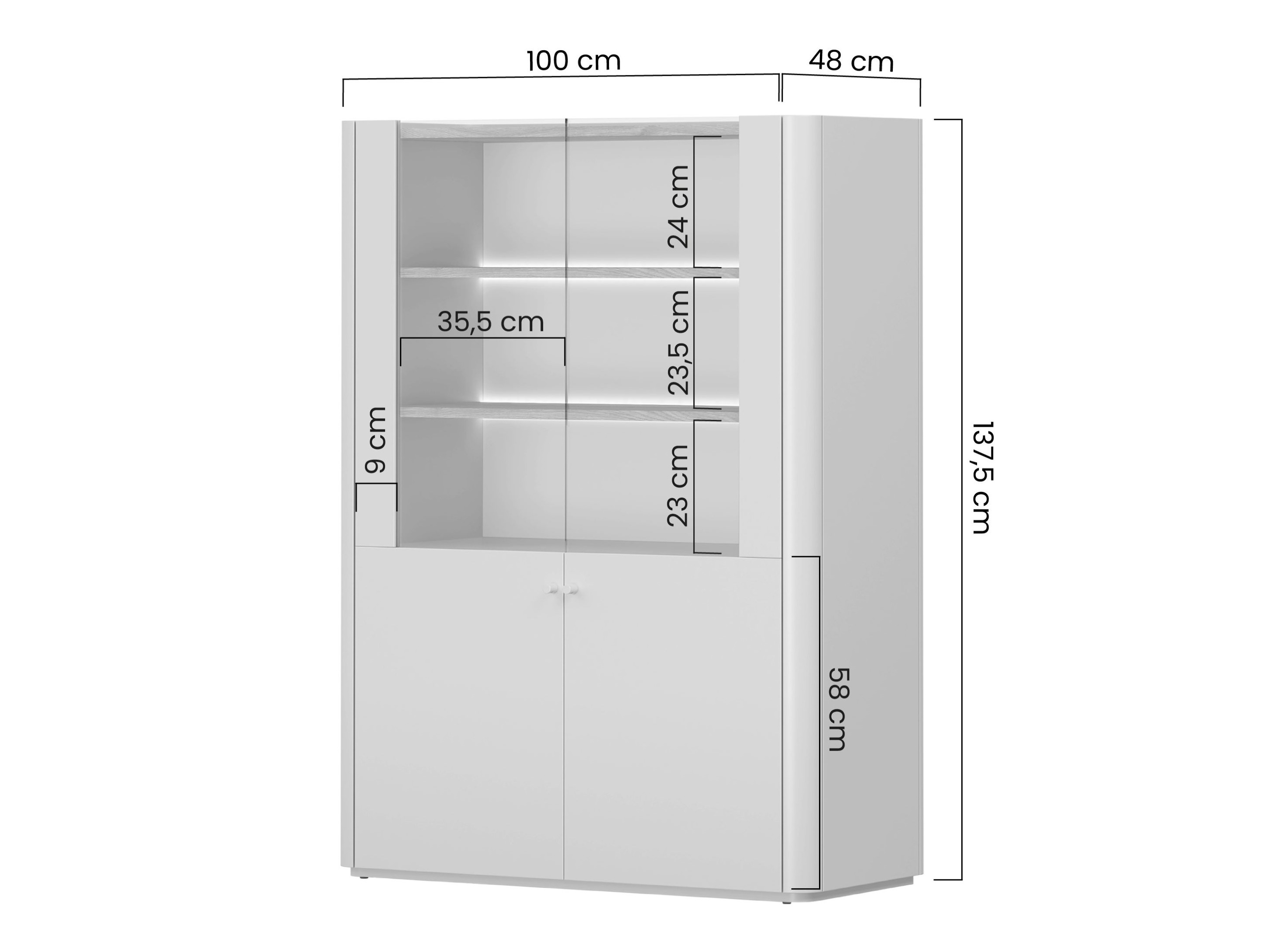 Plaukts Elbmira 101 (Putekļaini zaļa + Ozols)