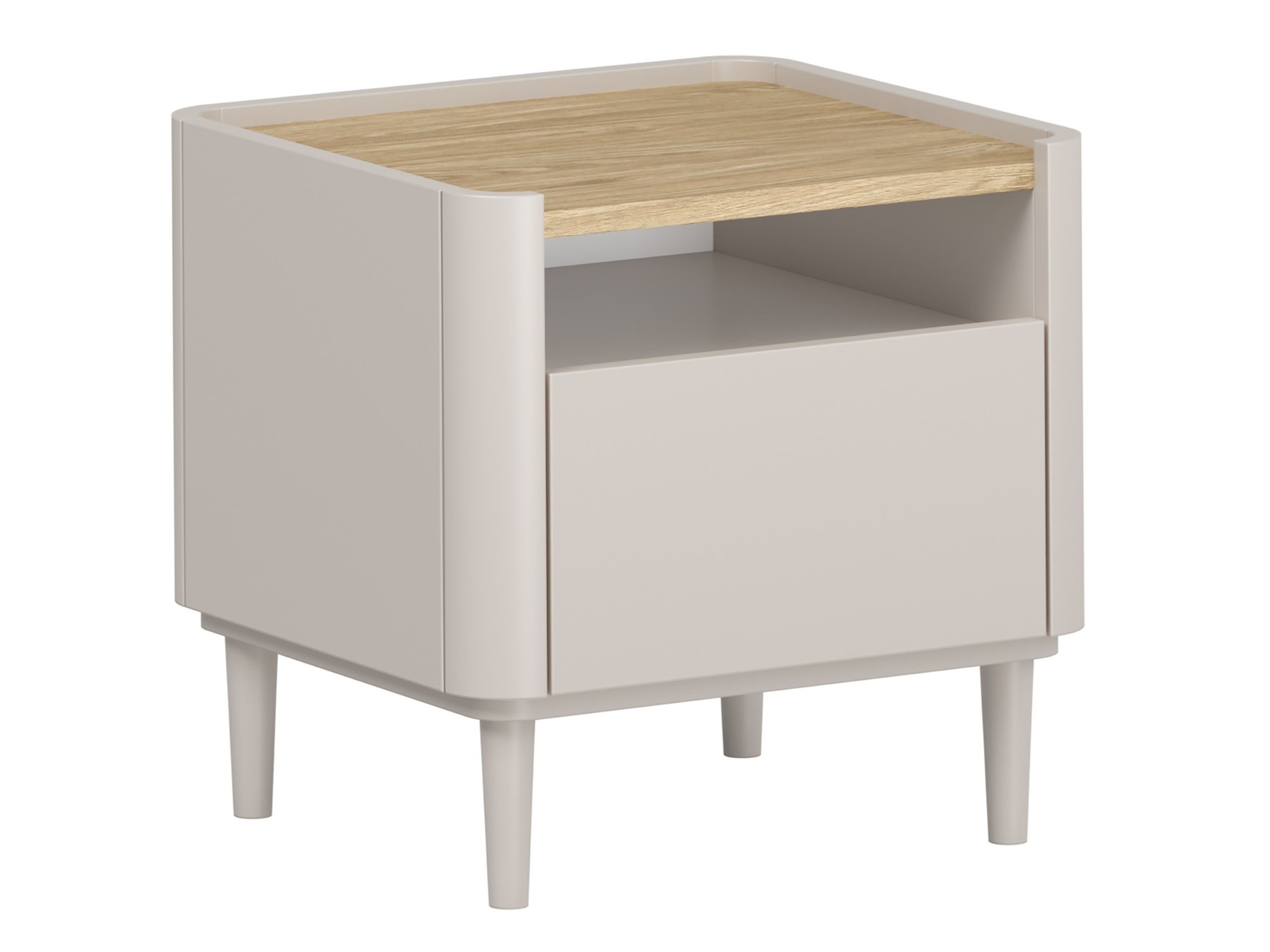 Прикроватная тумбочка Elbmira 100 (Кашемир + Дуб)