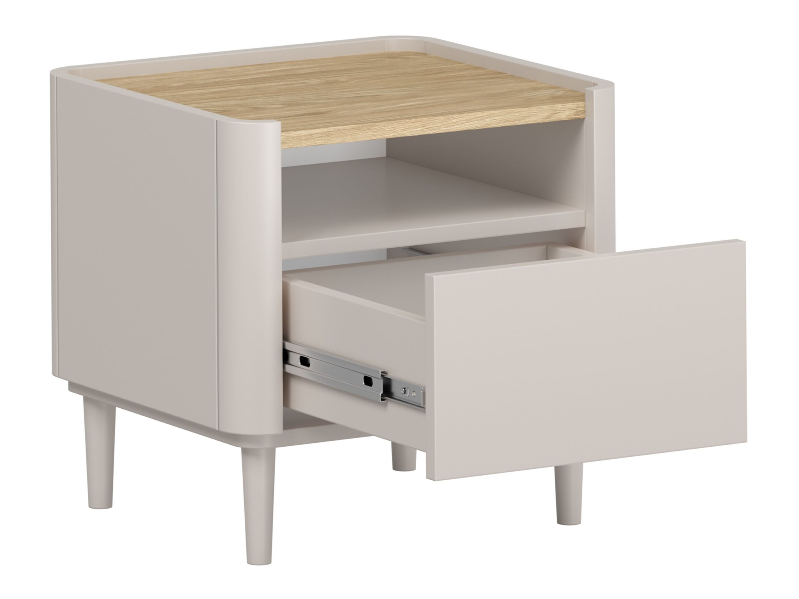 Прикроватная тумбочка Elbmira 100 (Кашемир + Дуб)