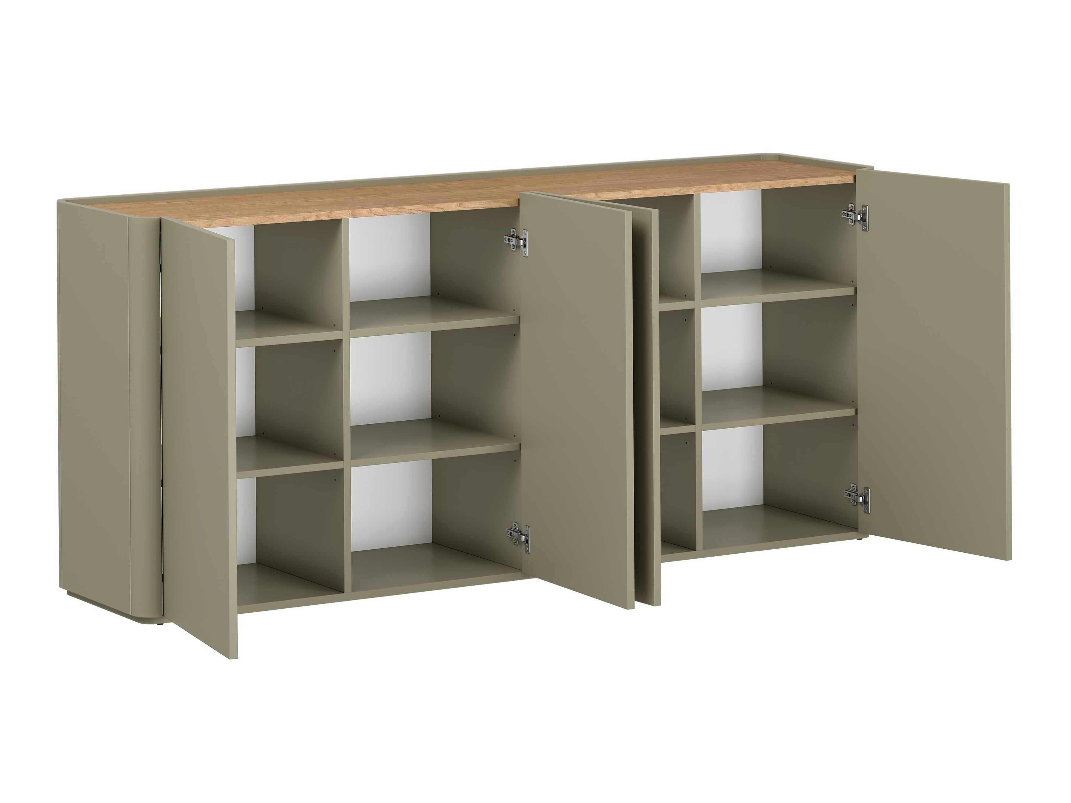 Шкафчик Elbmira 102 (Пыльно-зеленый + Дуб)
