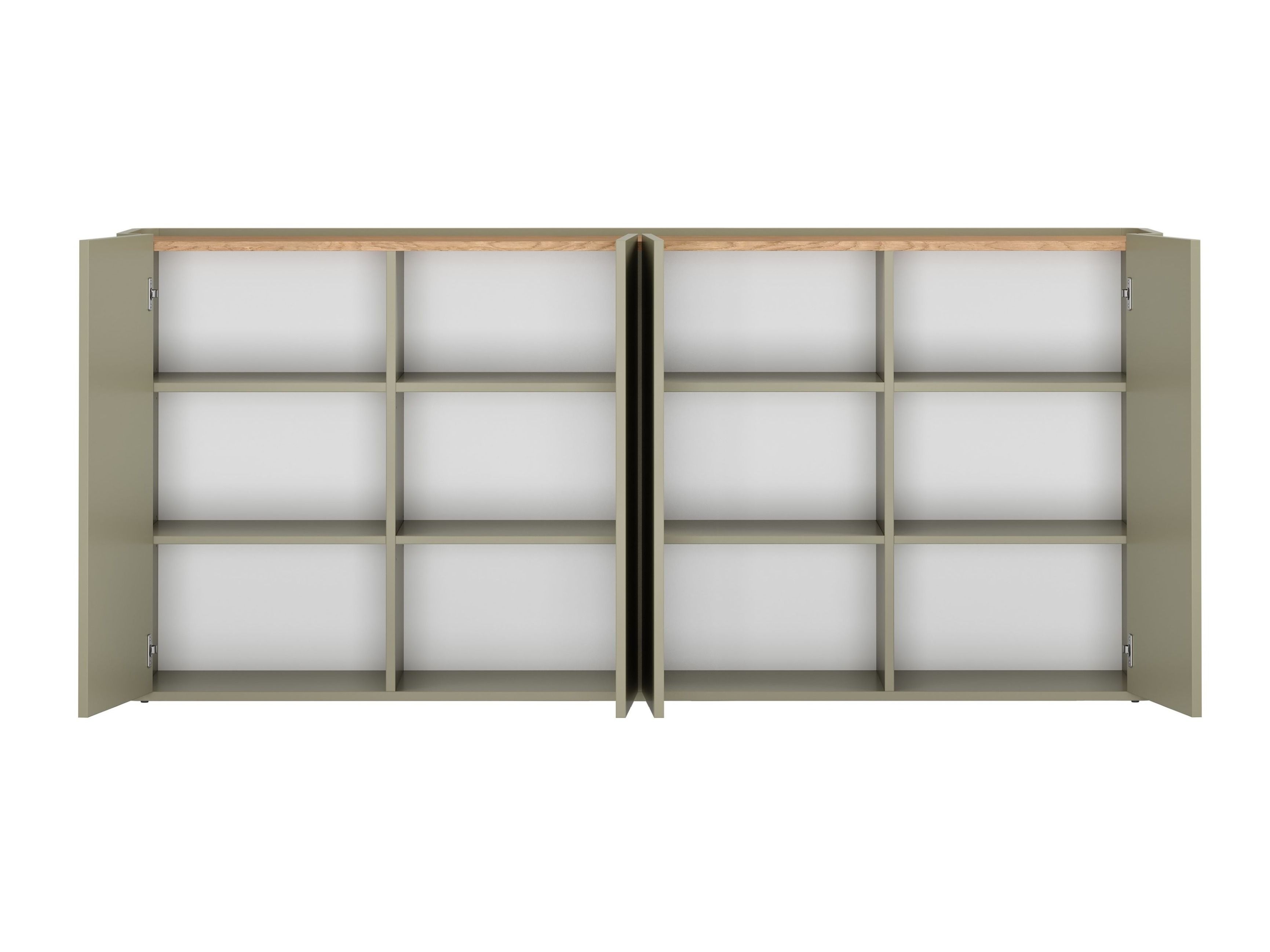 Skapis Elbmira 102 (Putekļaini zaļa + Ozols)