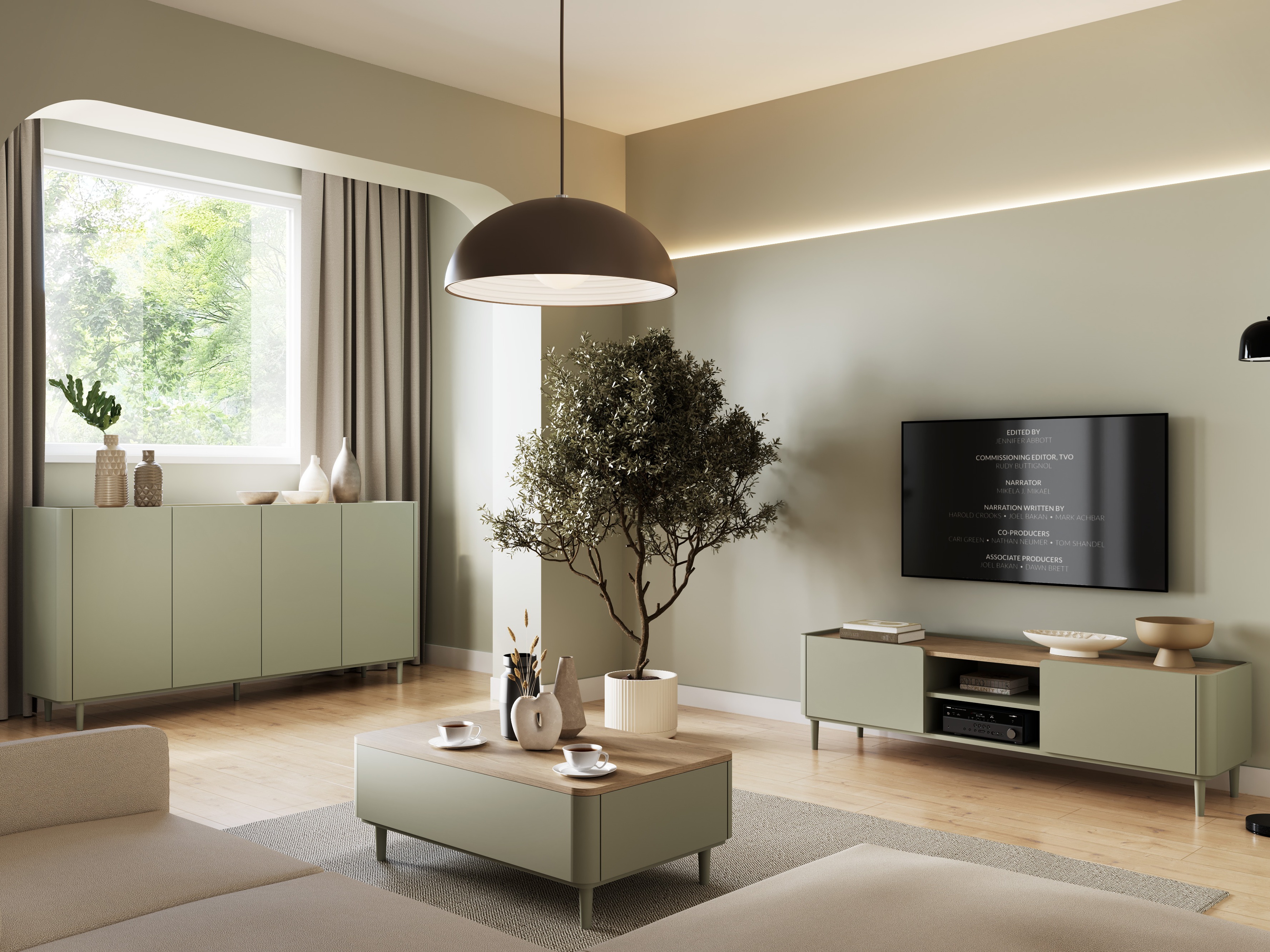 Skapis Elbmira 102 (Putekļaini zaļa + Ozols)