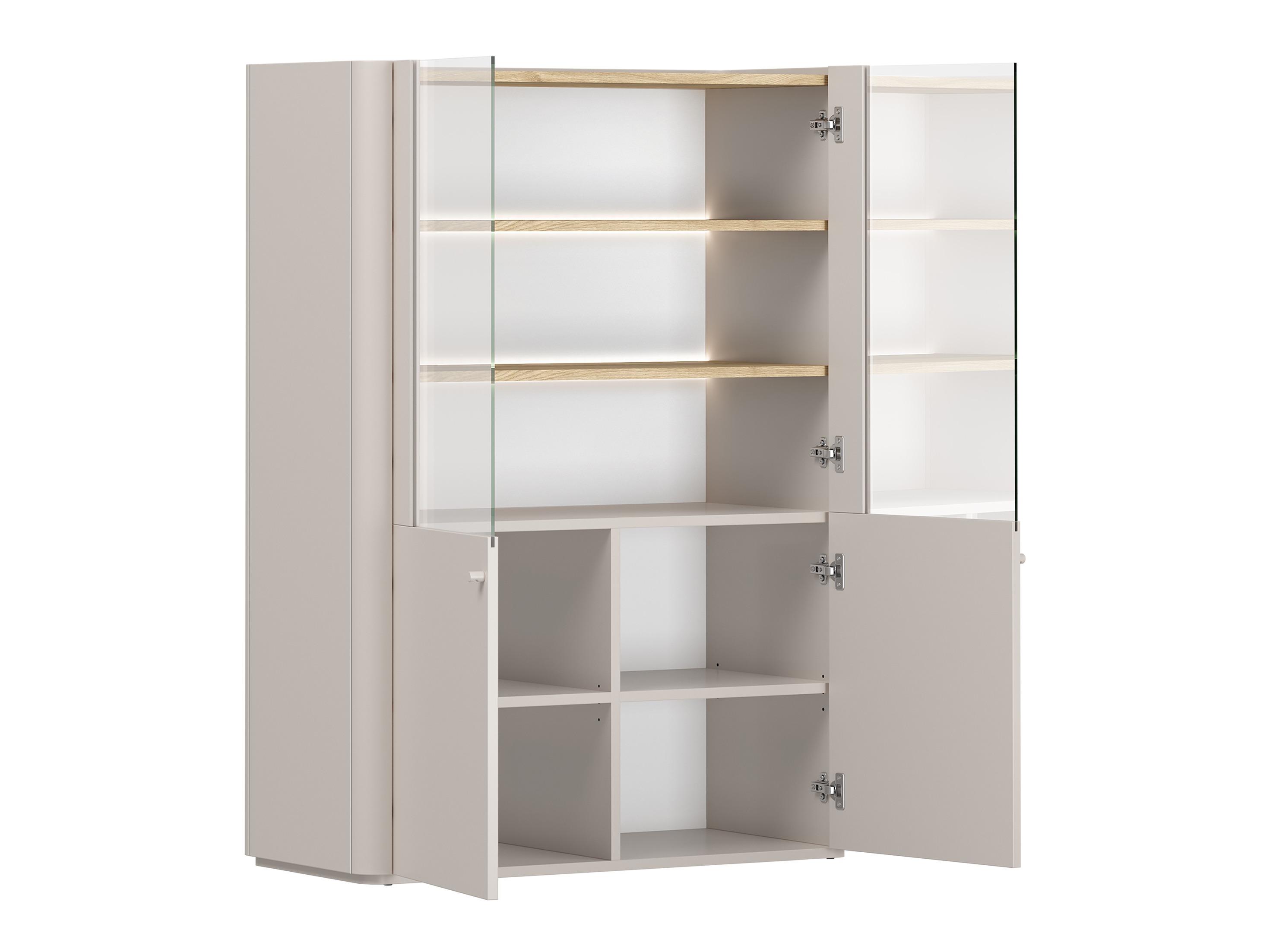 Стеллаж Elbmira 101 (Кашемир + Дуб)