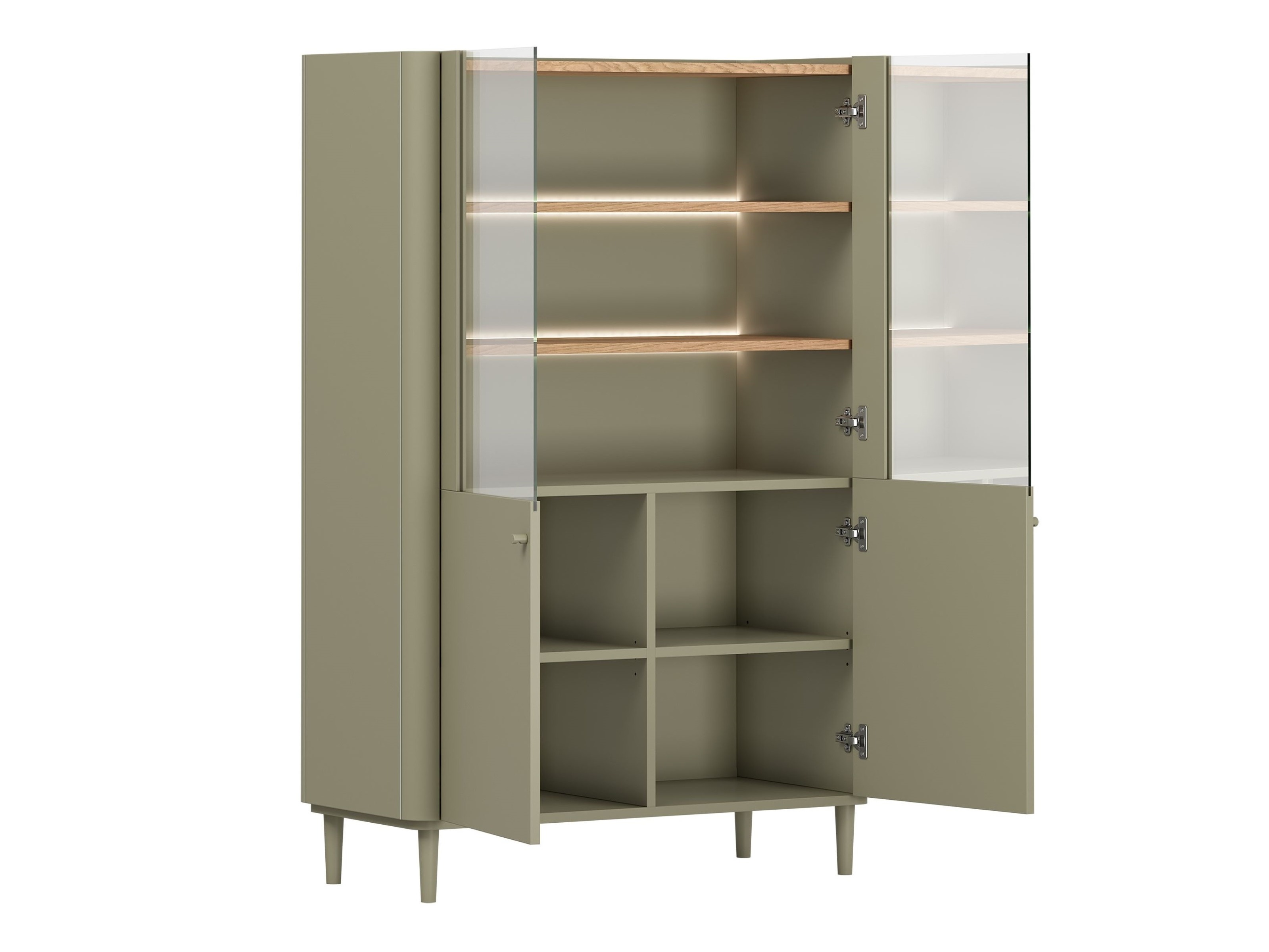 Стеллаж Elbmira 101 (Пыльно-зеленый + Дуб)