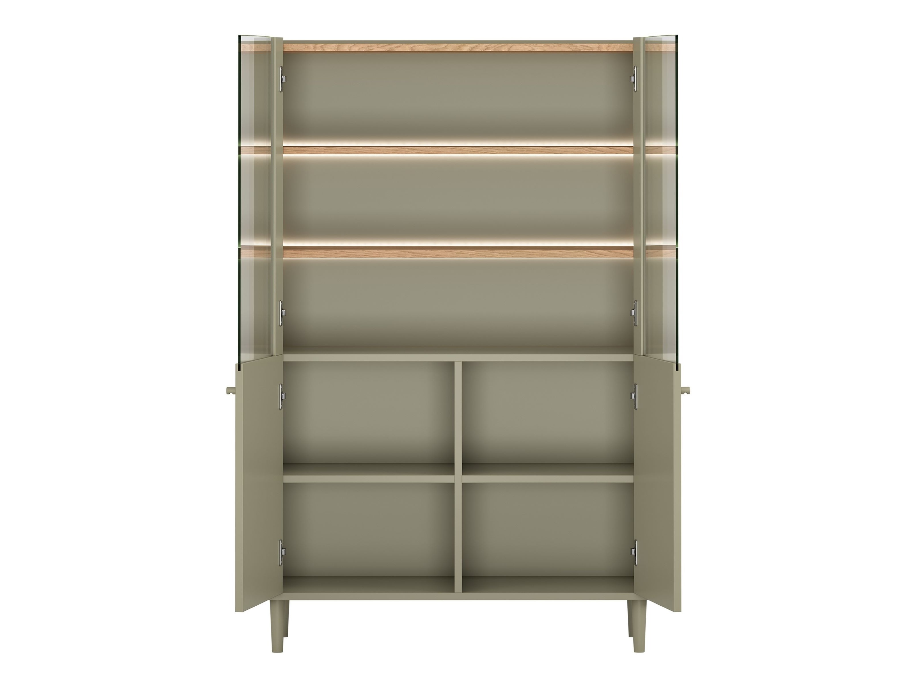 Стеллаж Elbmira 101 (Пыльно-зеленый + Дуб)