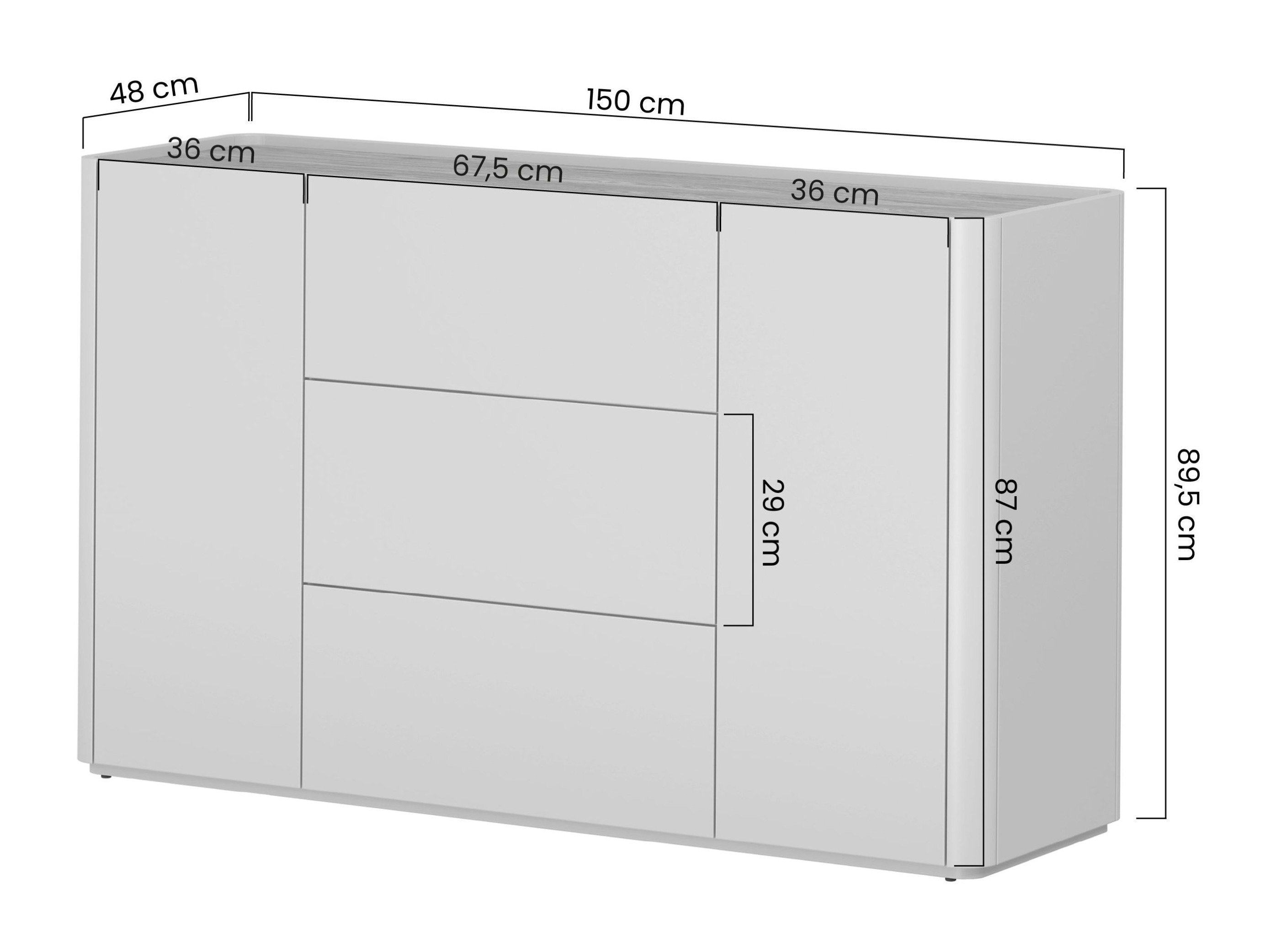Kомод Elbmira 104 (Пыльно-зеленый + Дуб)