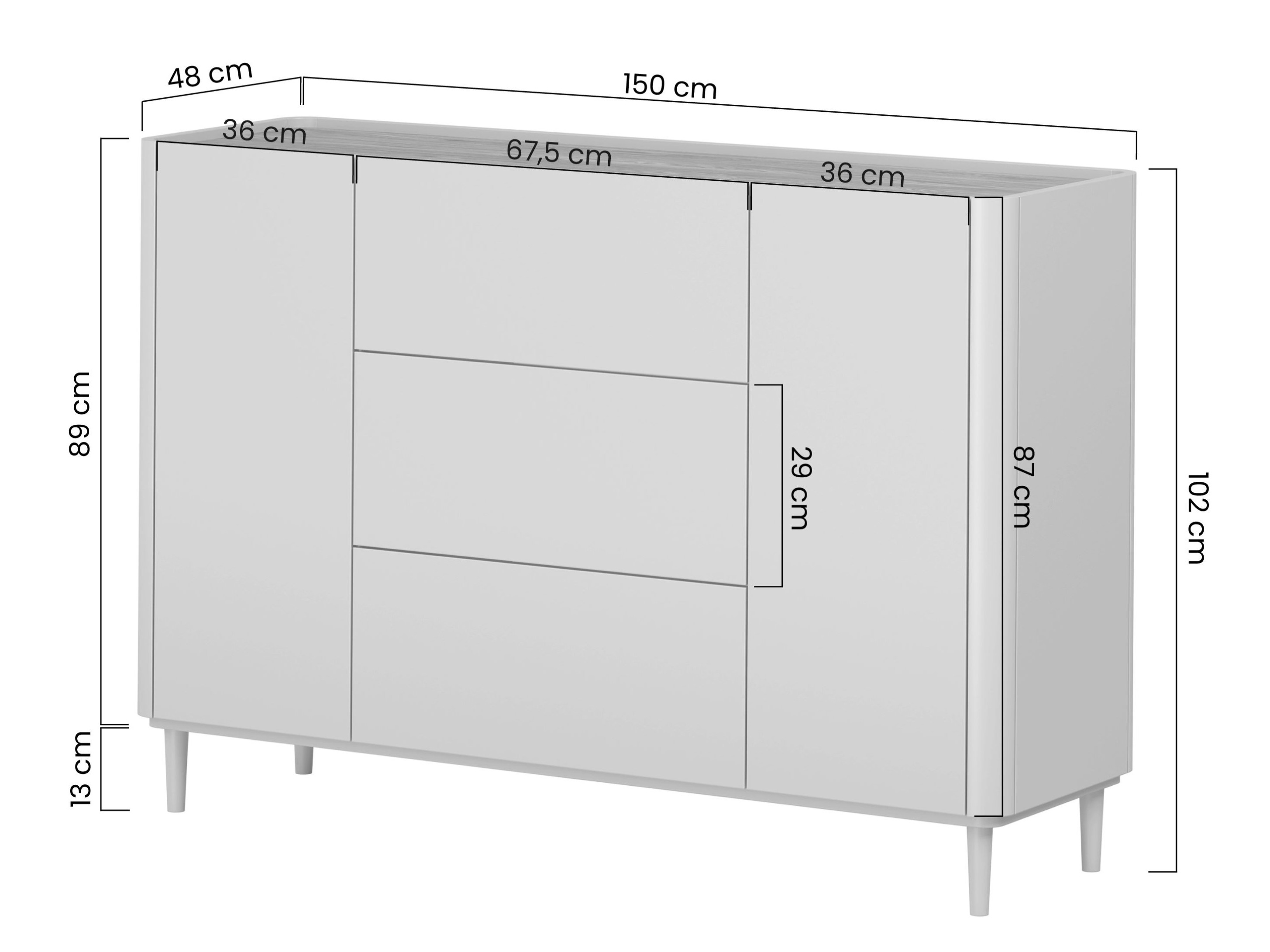 Kомод Elbmira 104 (Пыльно-зеленый + Дуб)