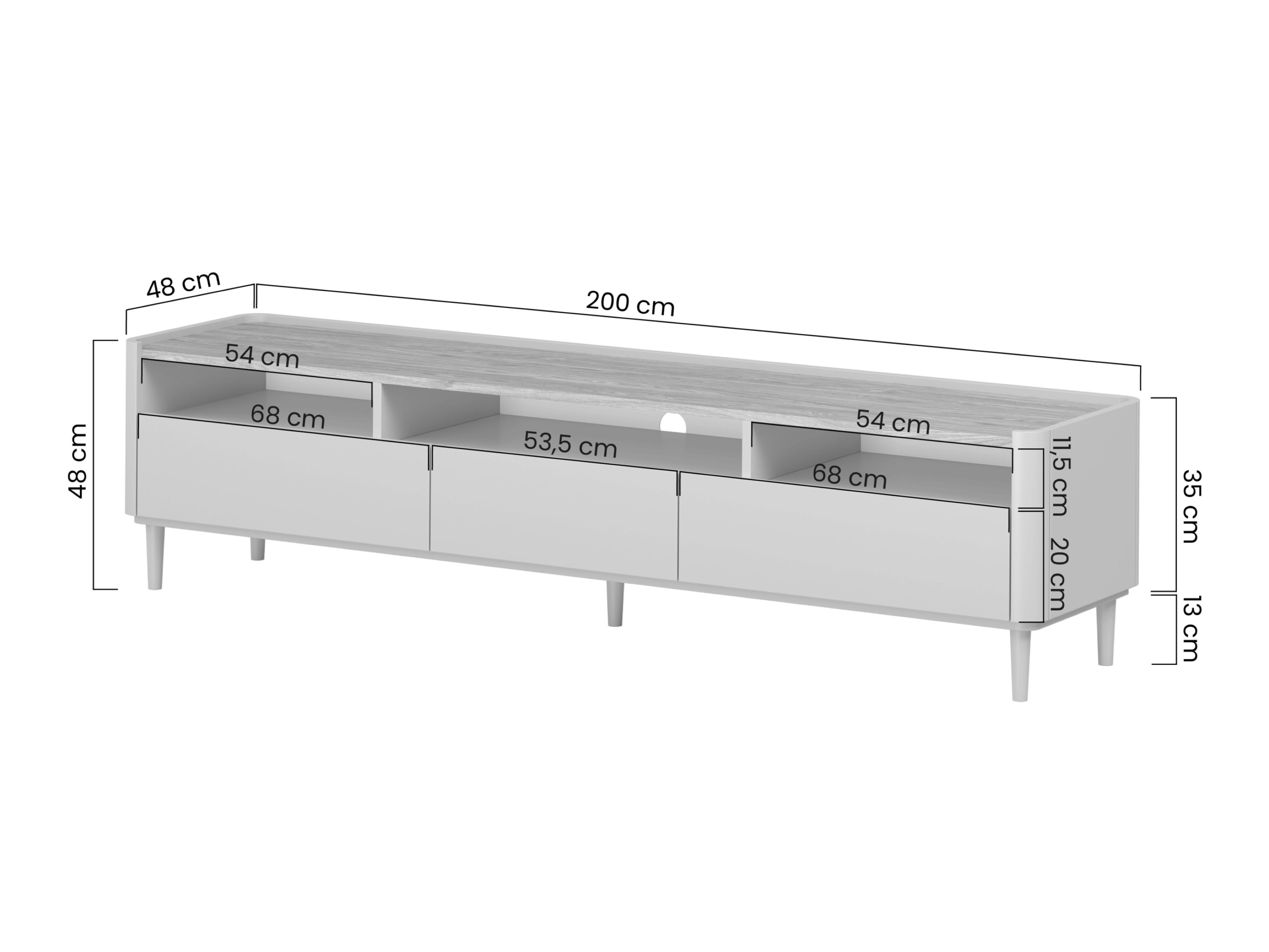 TV galds Elbmira 106 (Kašmirs + Ozols)
