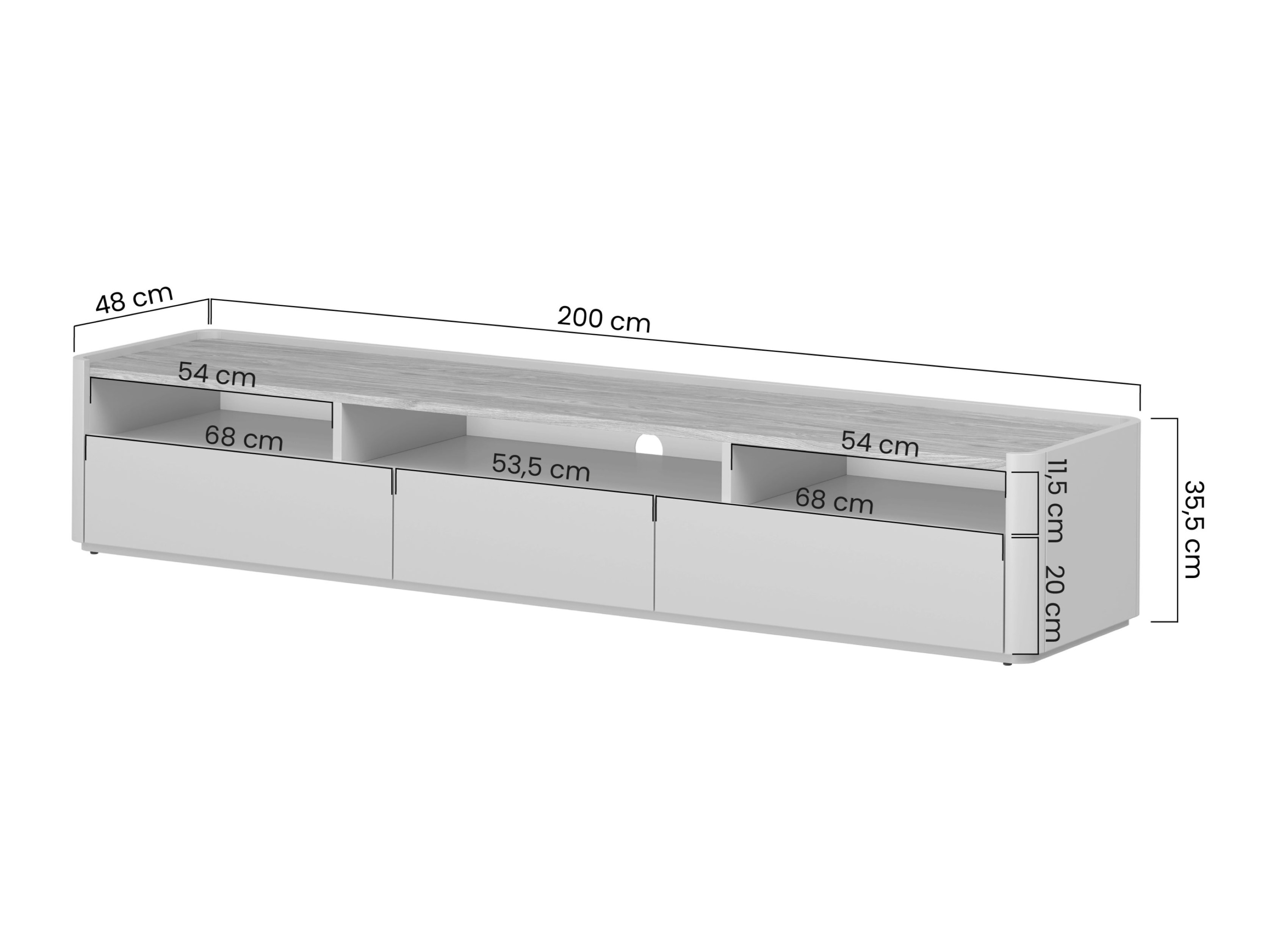 TV galds Elbmira 106 (Putekļaini zaļa + Ozols)