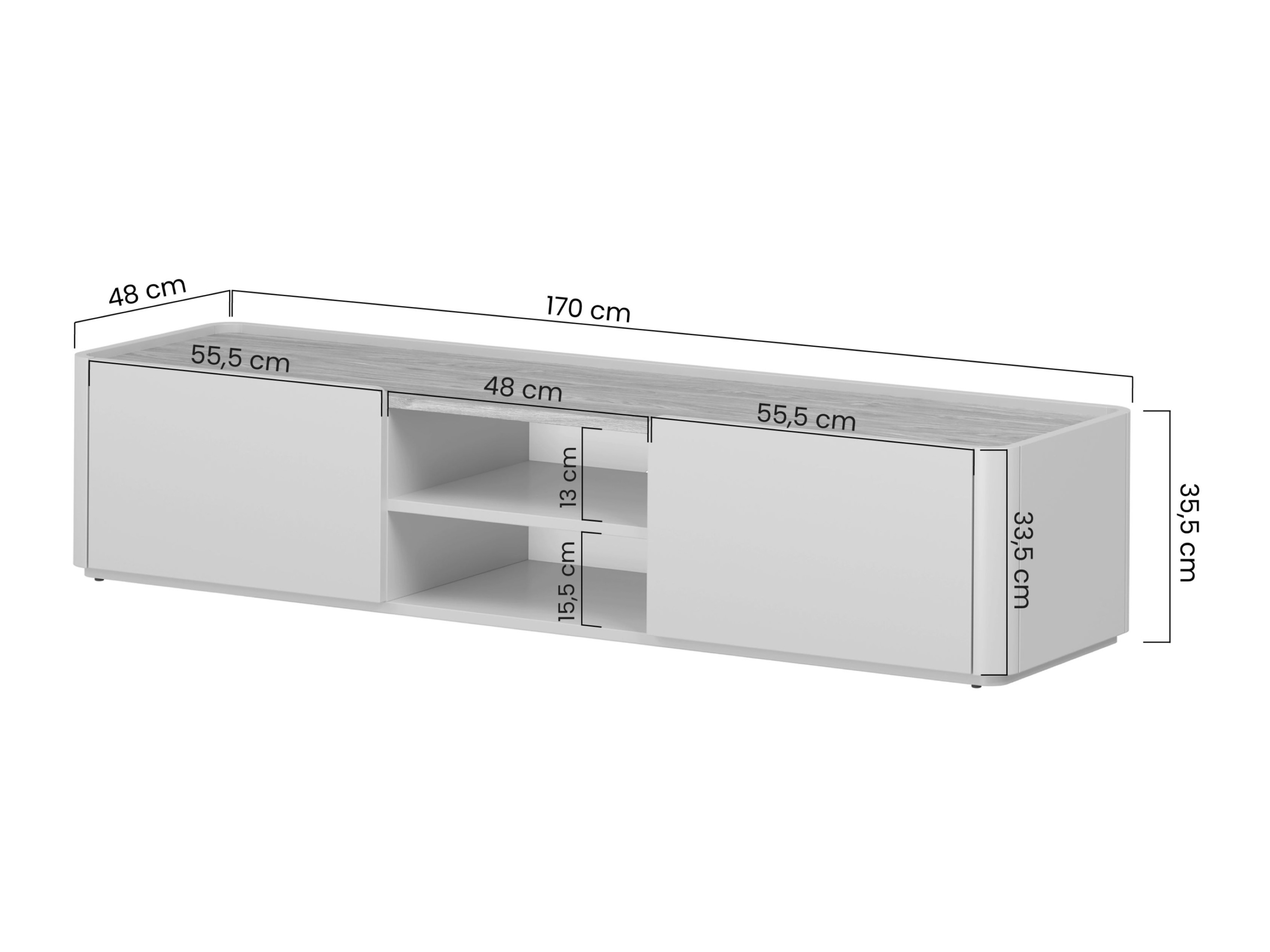 TV galds Elbmira 107 (Kašmirs + Ozols)