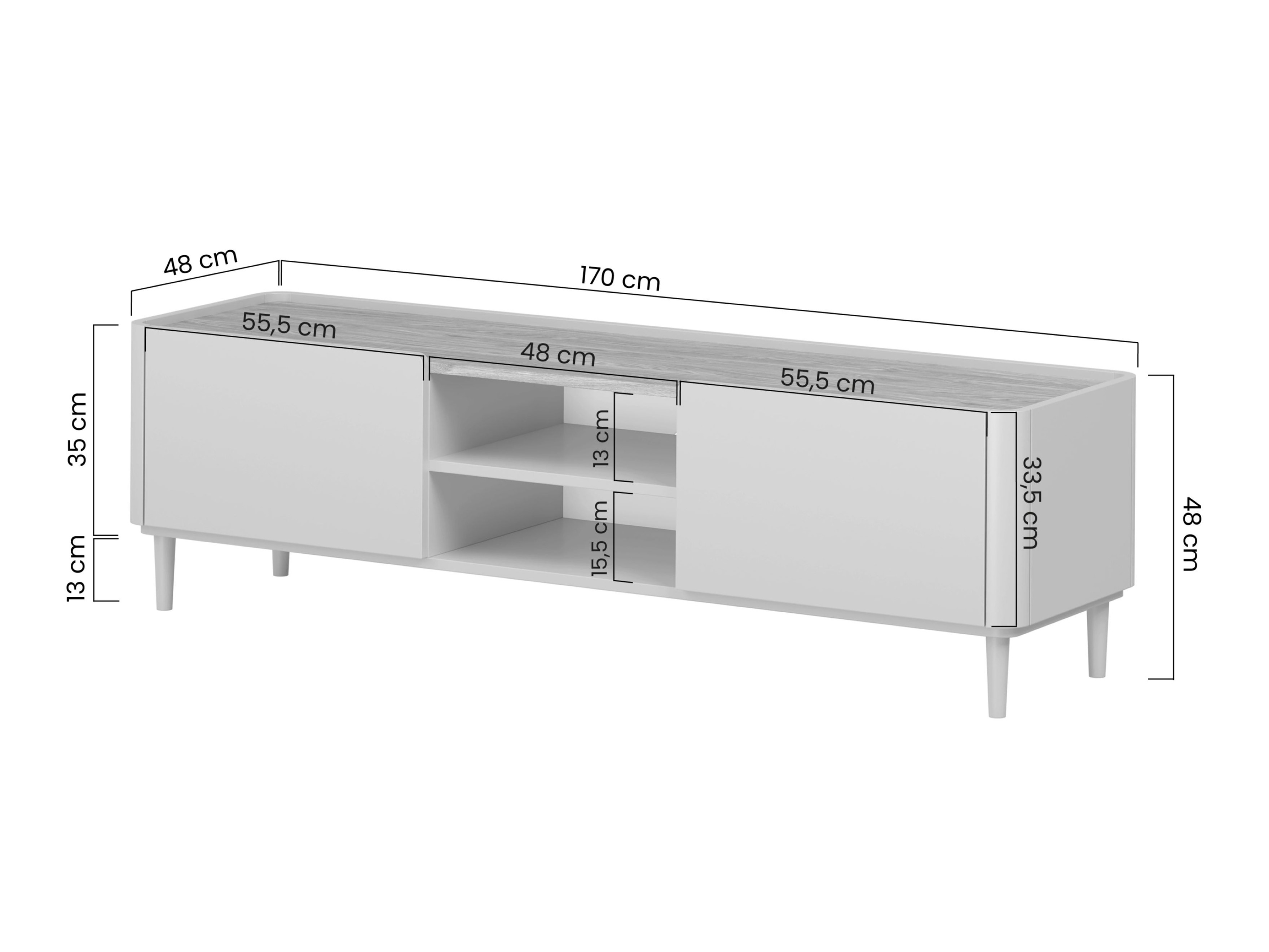 TV galds Elbmira 107 (Kašmirs + Ozols)