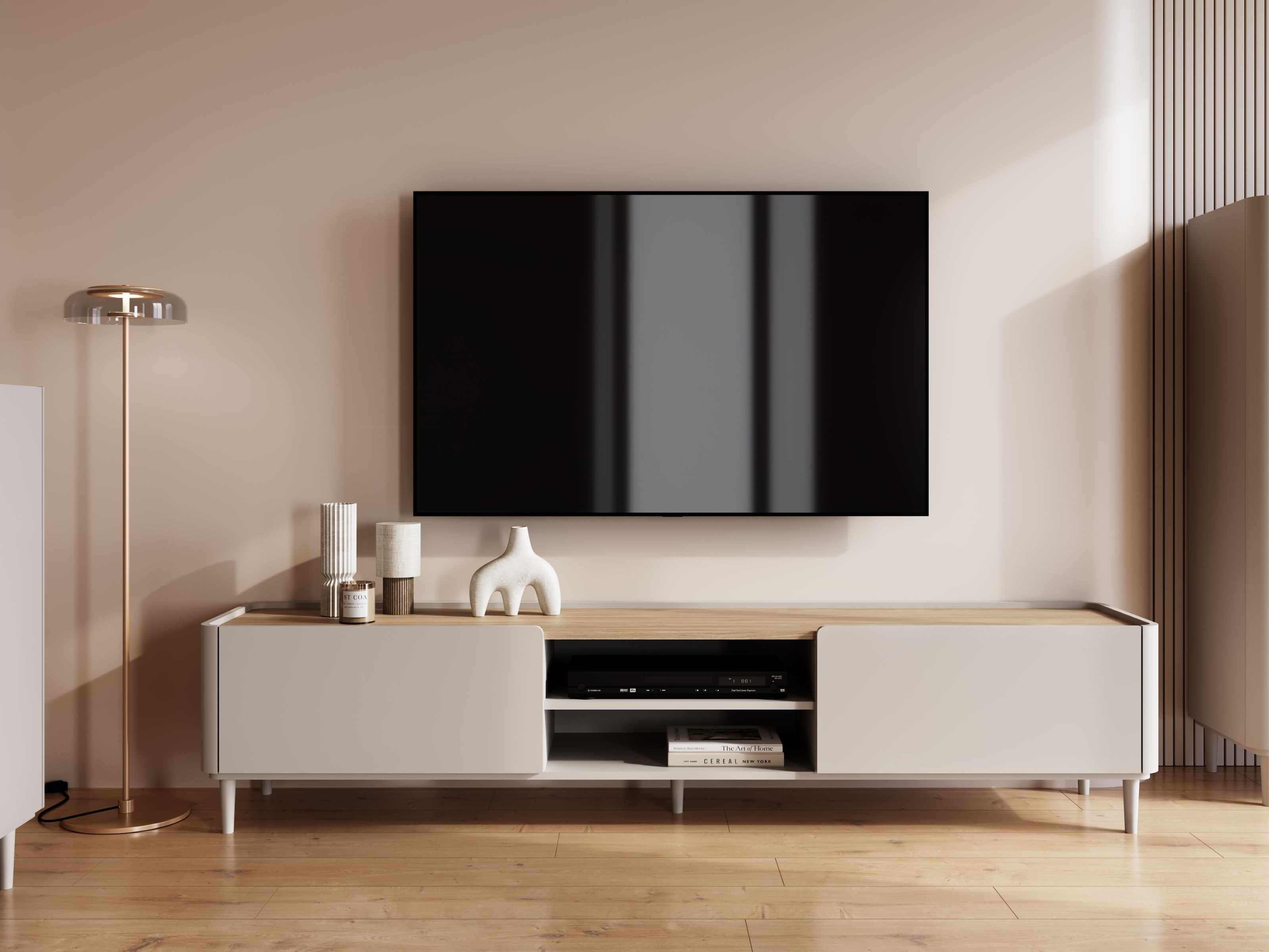 ТВ тумба Elbmira 105 (Кашемир + Дуб)