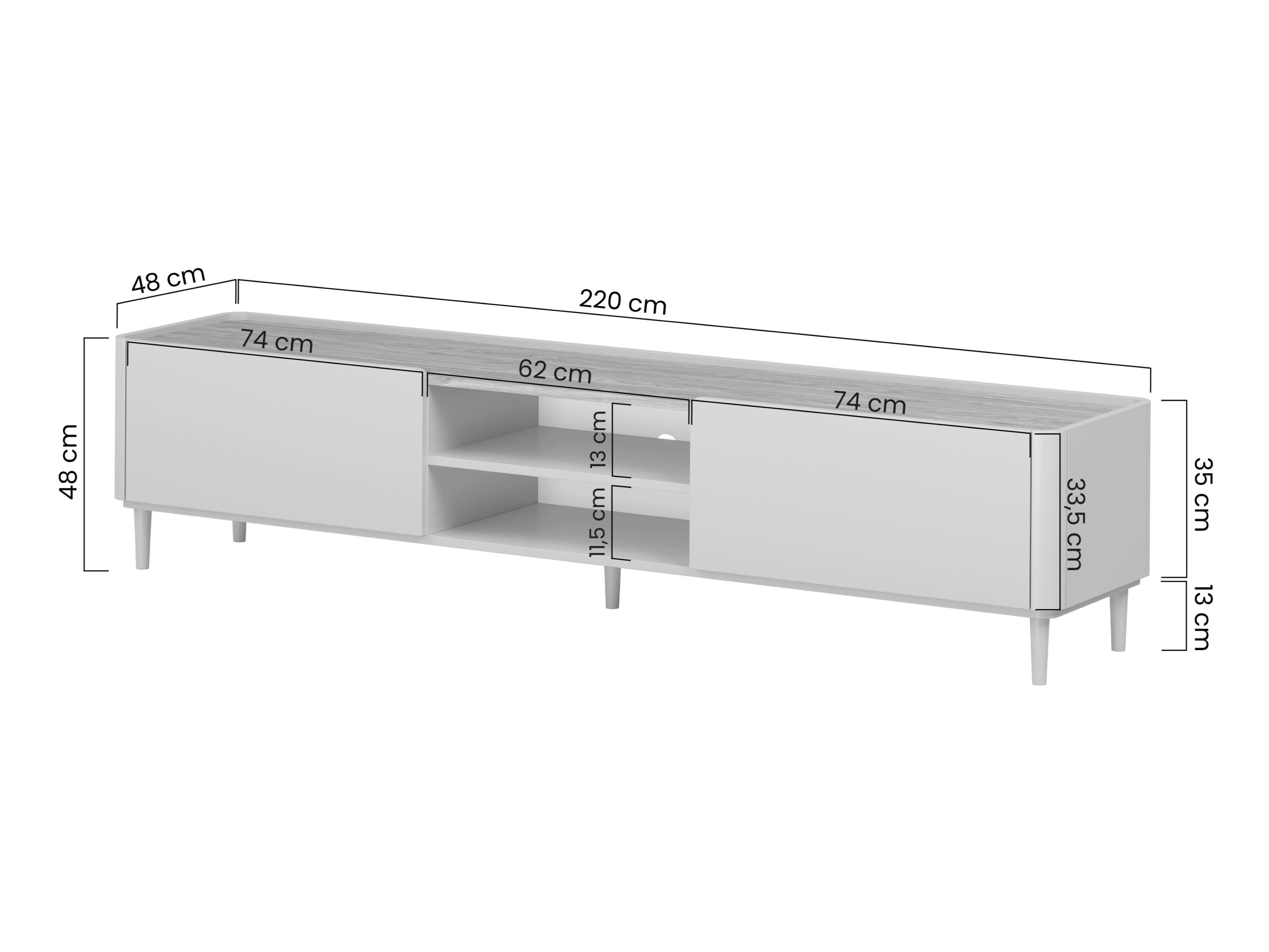 ТВ тумба Elbmira 105 (Кашемир + Дуб)