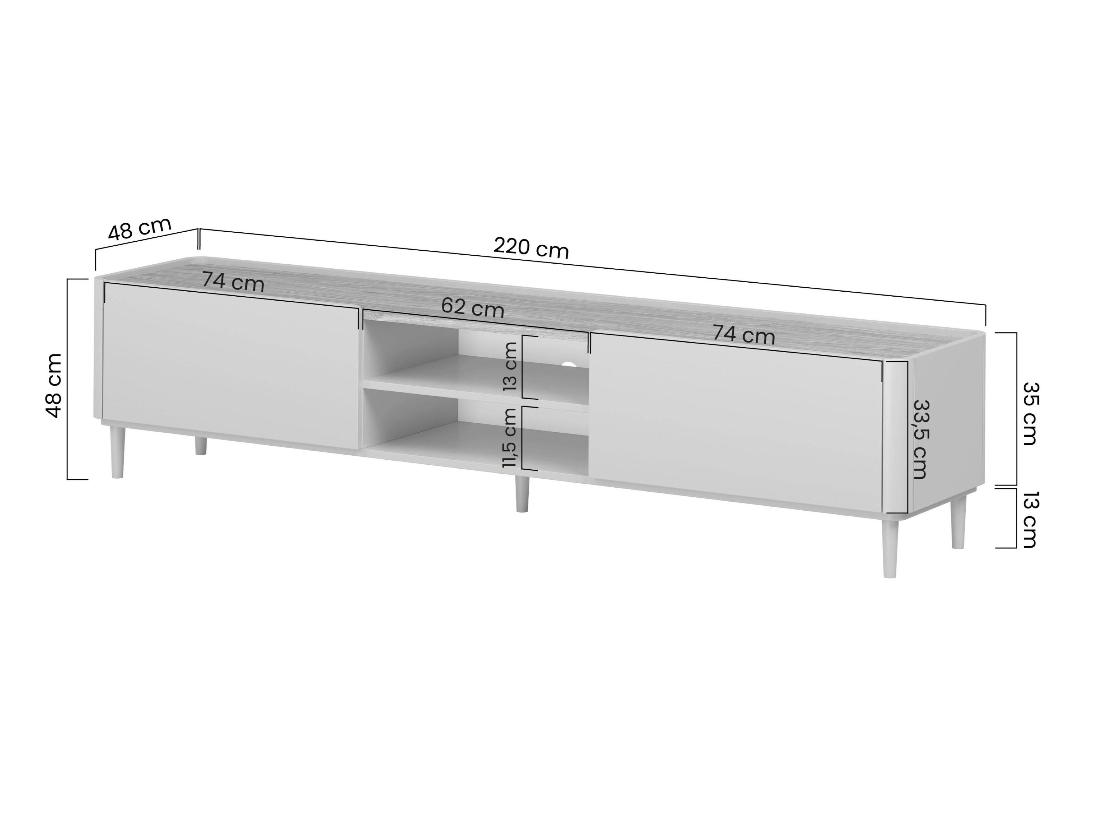 ТВ тумба Elbmira 105 (Пыльно-зеленый + Дуб)