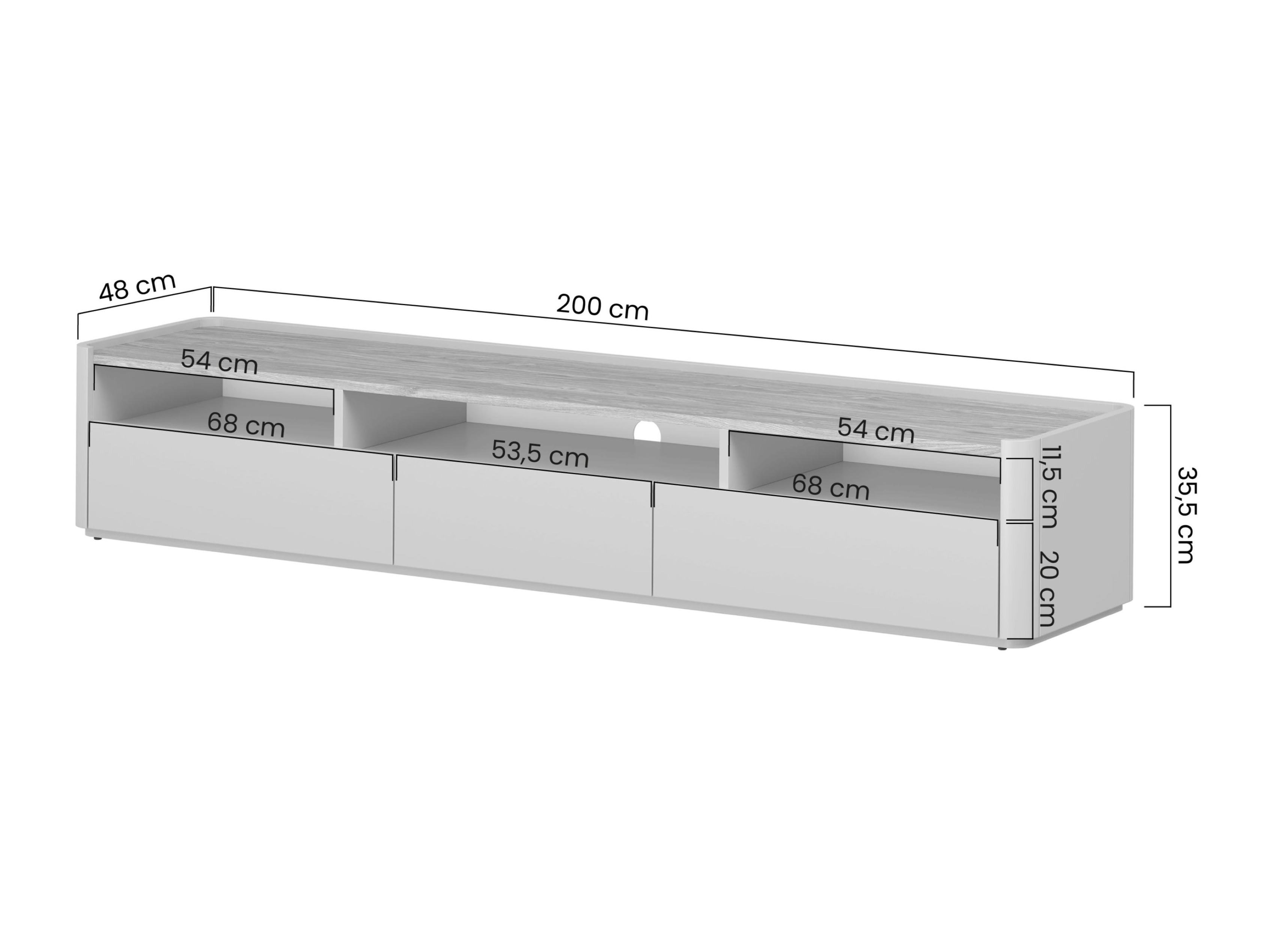 ТВ тумба Elbmira 106 (Кашемир + Дуб)