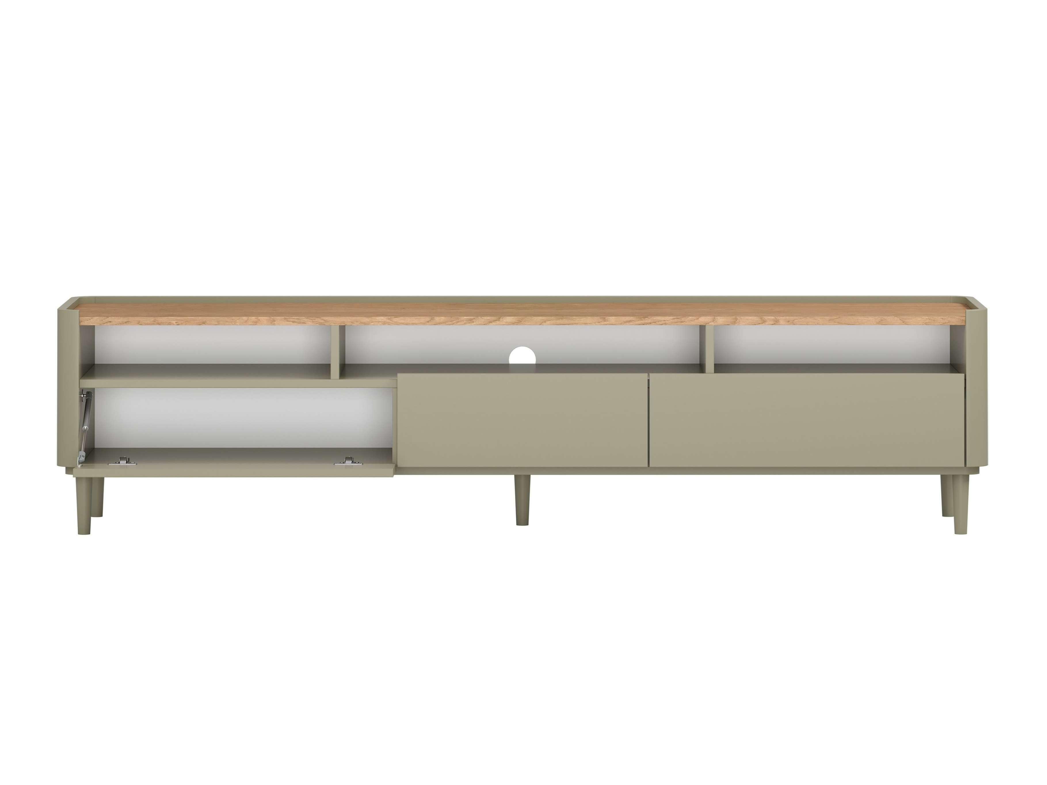 ТВ тумба Elbmira 106 (Пыльно-зеленый + Дуб)