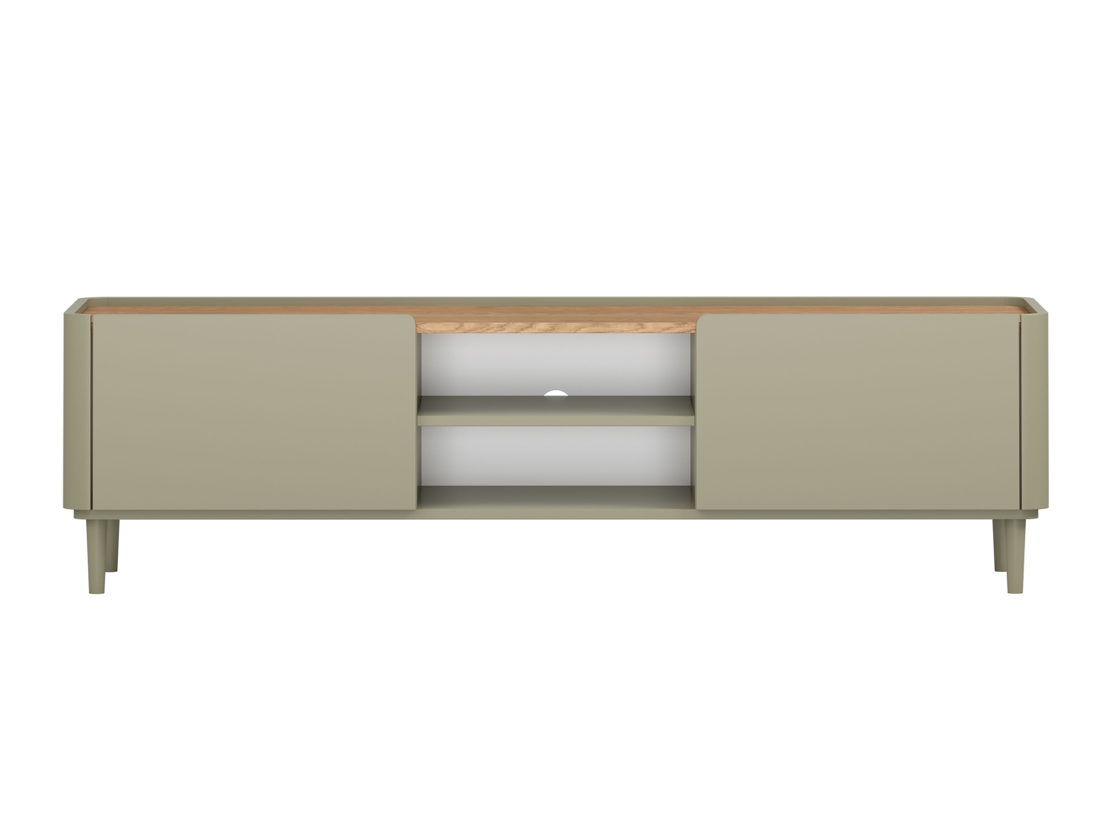 ТВ тумба Elbmira 107 (Пыльно-зеленый + Дуб)