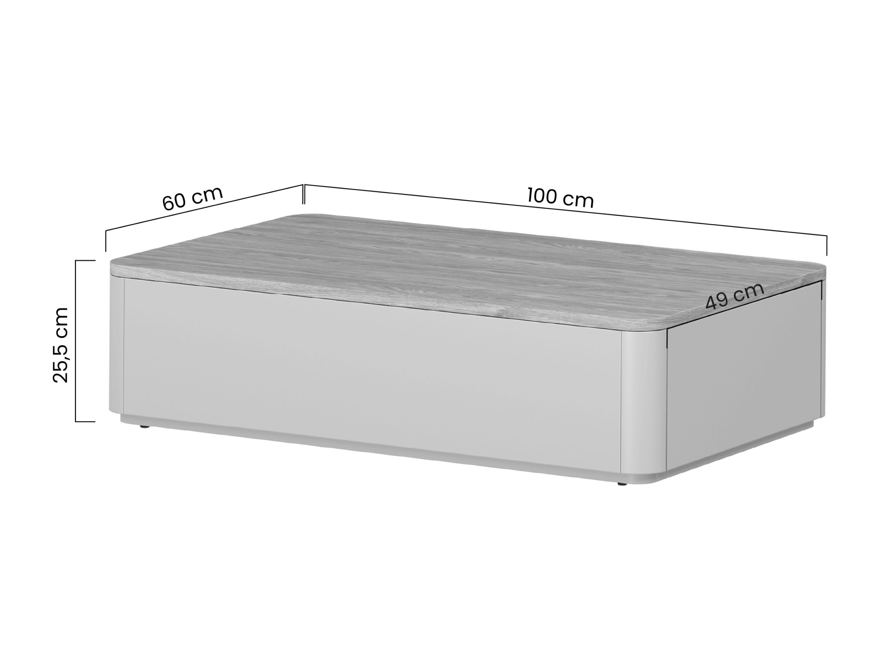 Журнальный столик Elbmira 103 (Кашемир + Дуб)