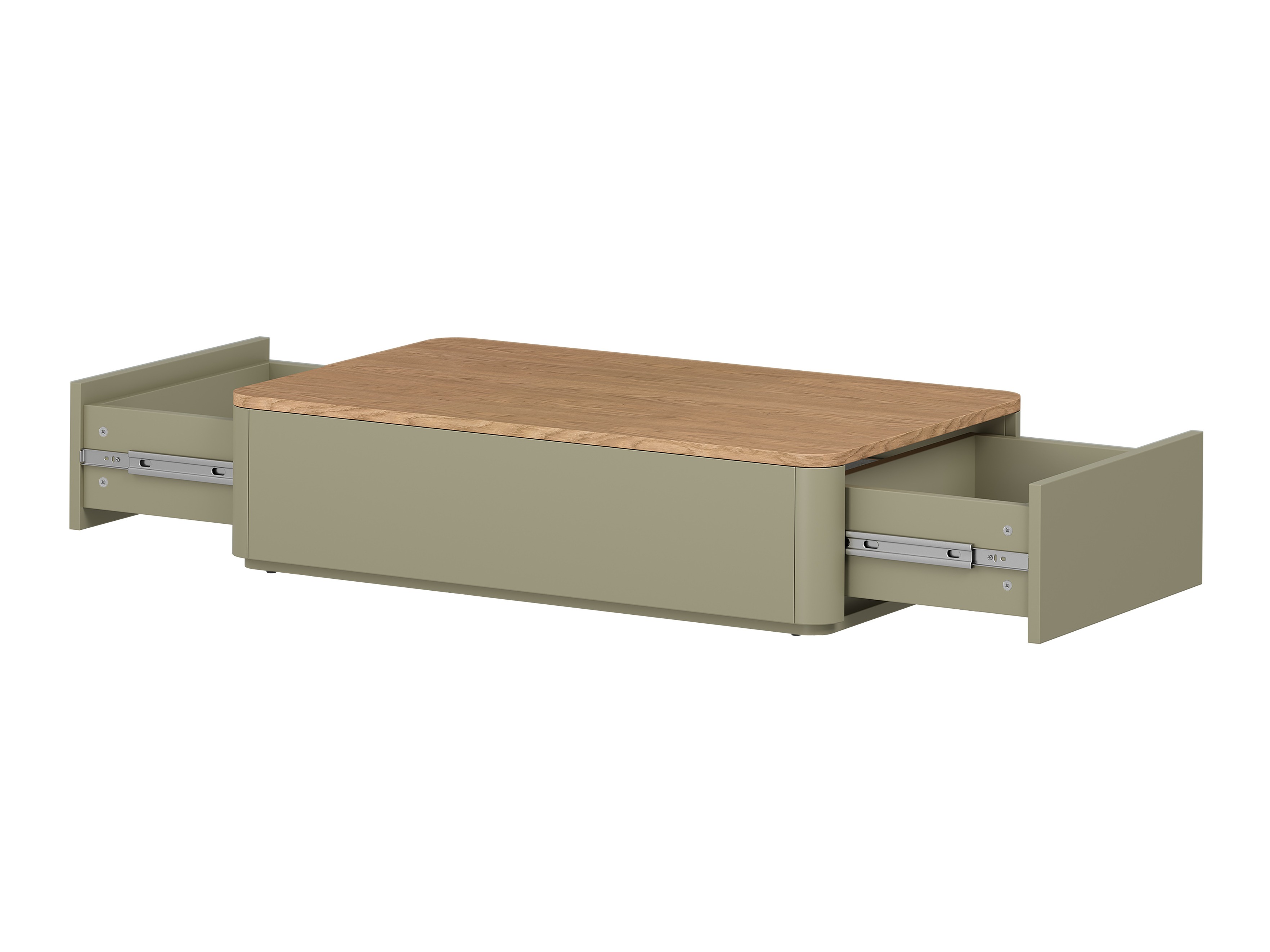 Журнальный столик Elbmira 103 (Пыльно-зеленый + Дуб)