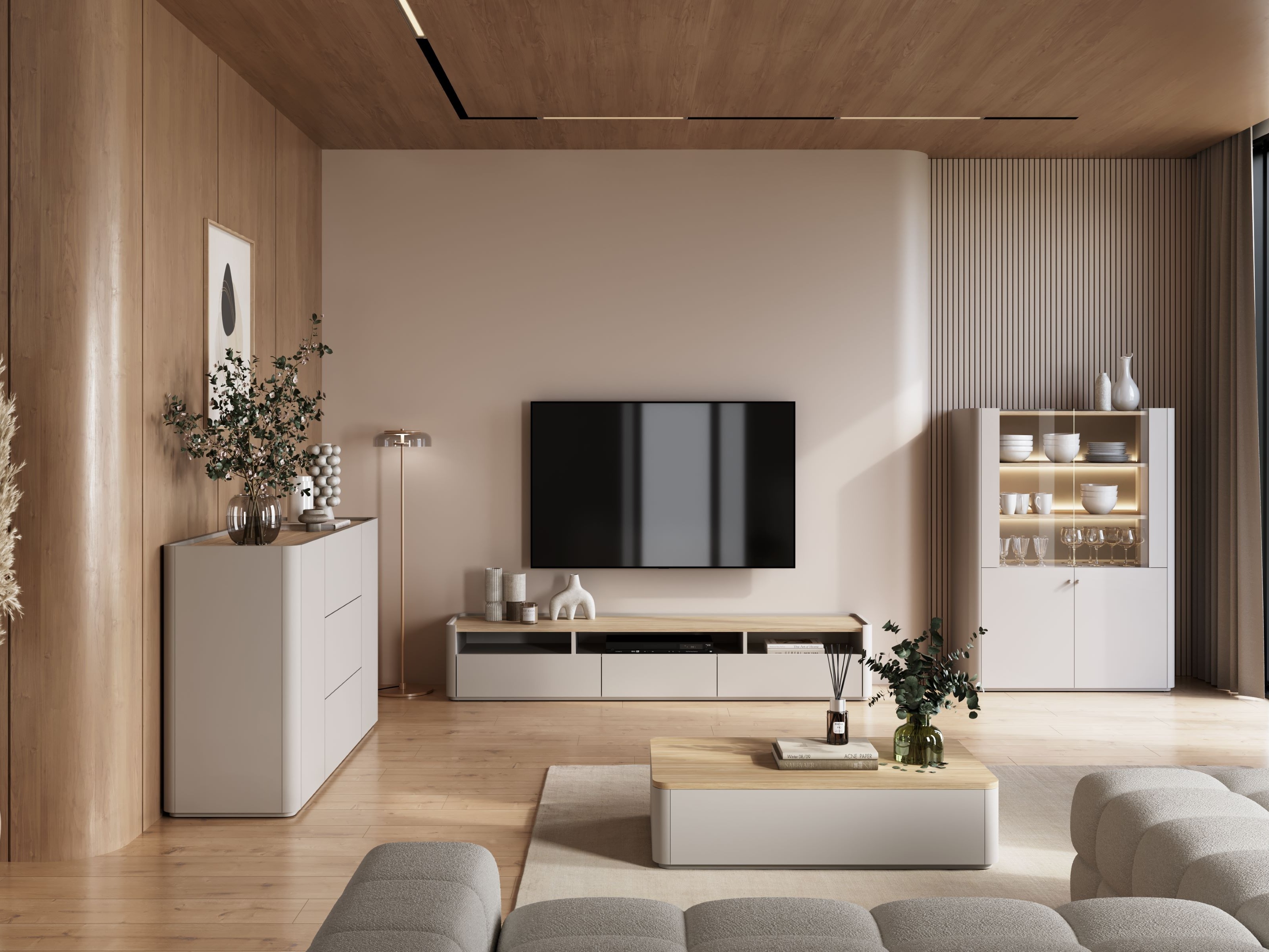 Žurnālu galdiņš Elbmira 103 (Kašmirs + Ozols)