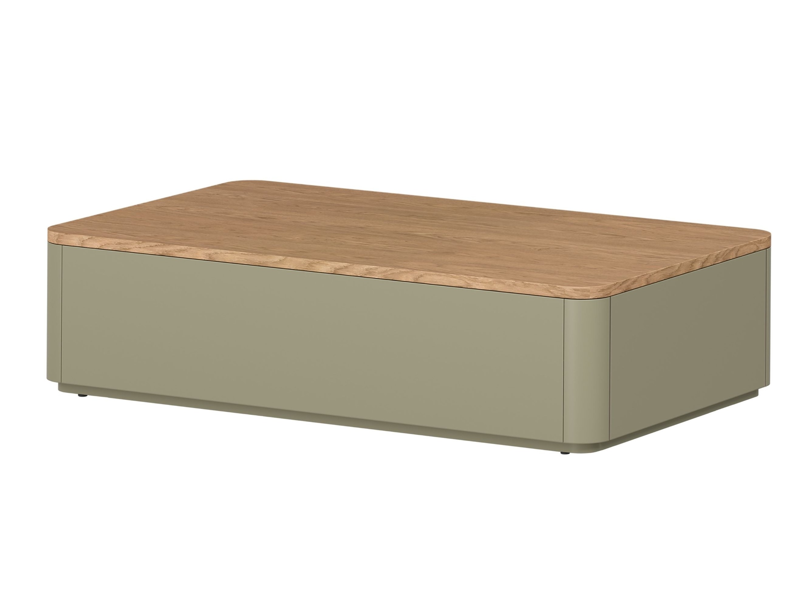 Žurnālu galdiņš Elbmira 103 (Putekļaini zaļa + Ozols)