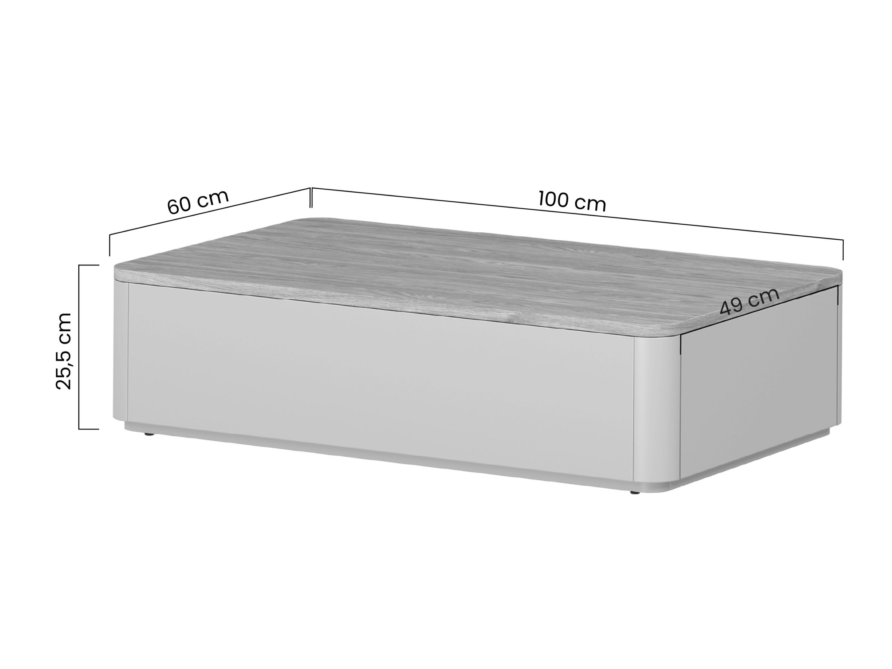 Žurnālu galdiņš Elbmira 103 (Putekļaini zaļa + Ozols)