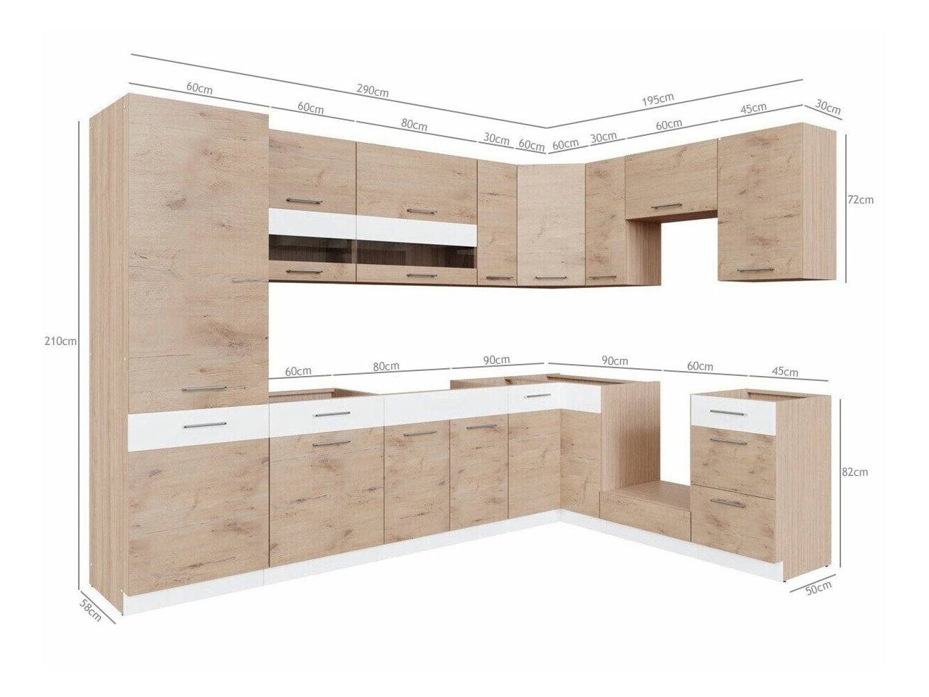 Модульный кухонный гарнитур Mode Beech 130