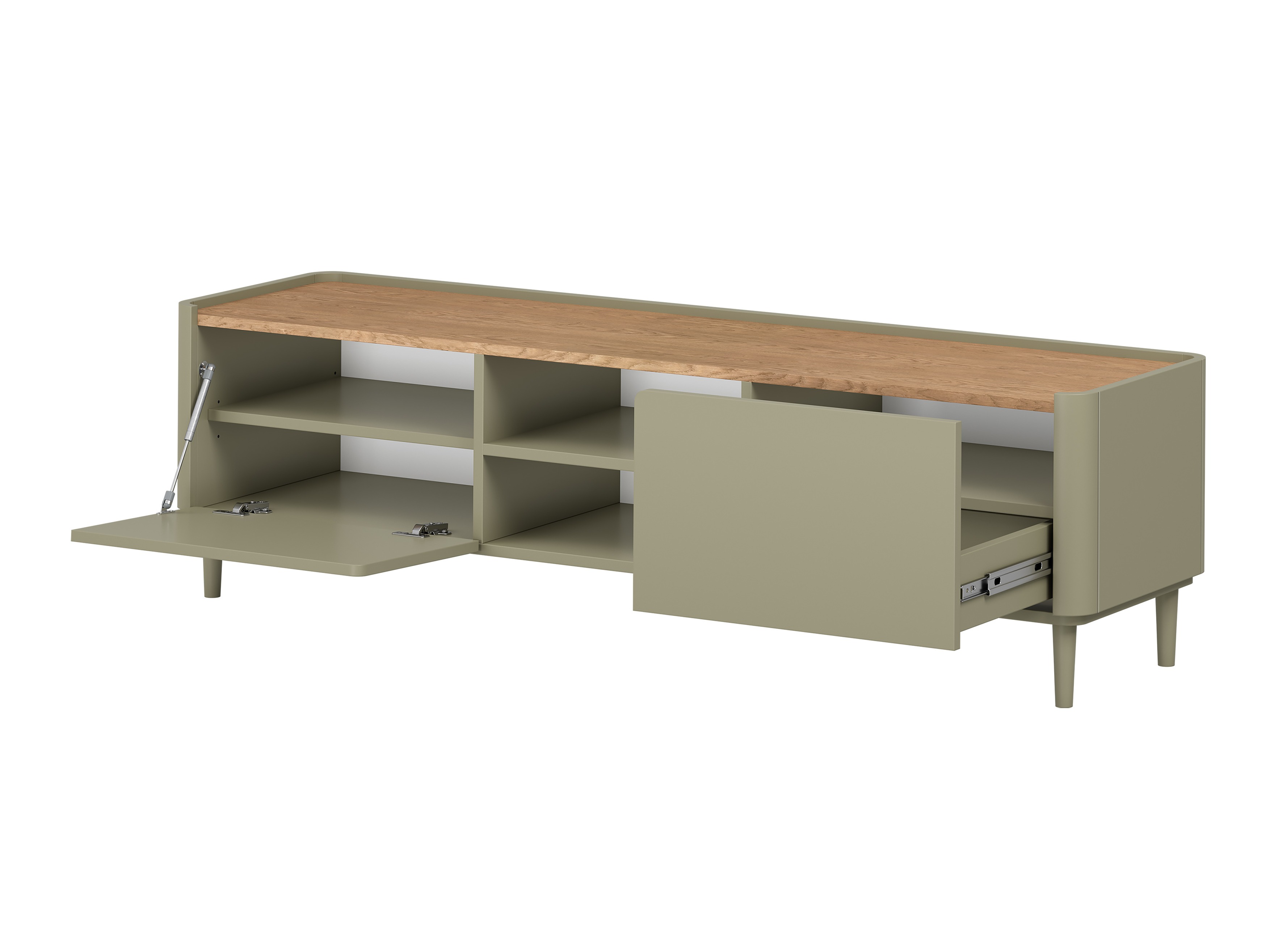 Набор для гостиной Elbmira 108 (Пыльно-зеленый + Дуб)