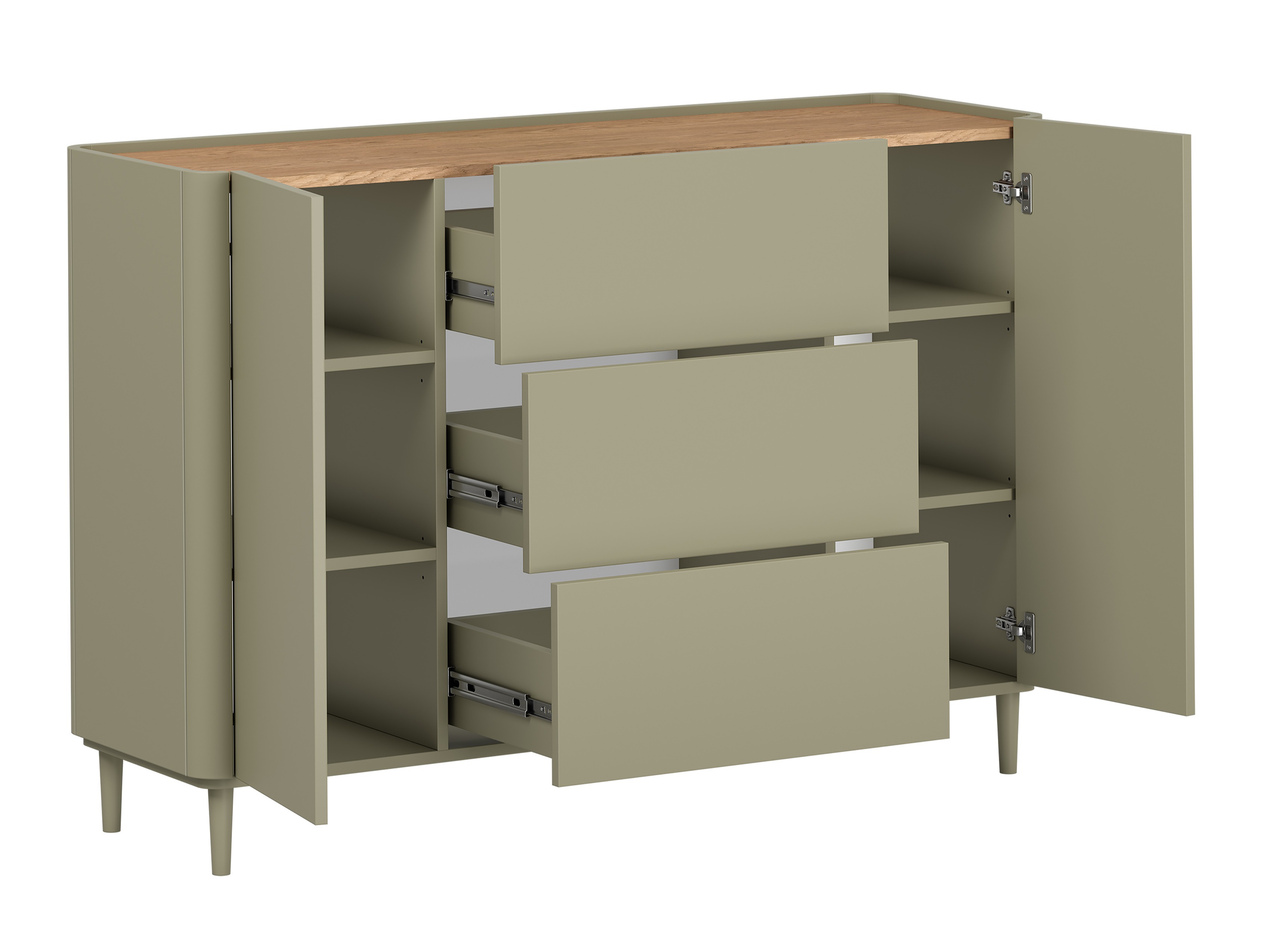 Набор для гостиной Elbmira 110 (Пыльно-зеленый + Дуб)