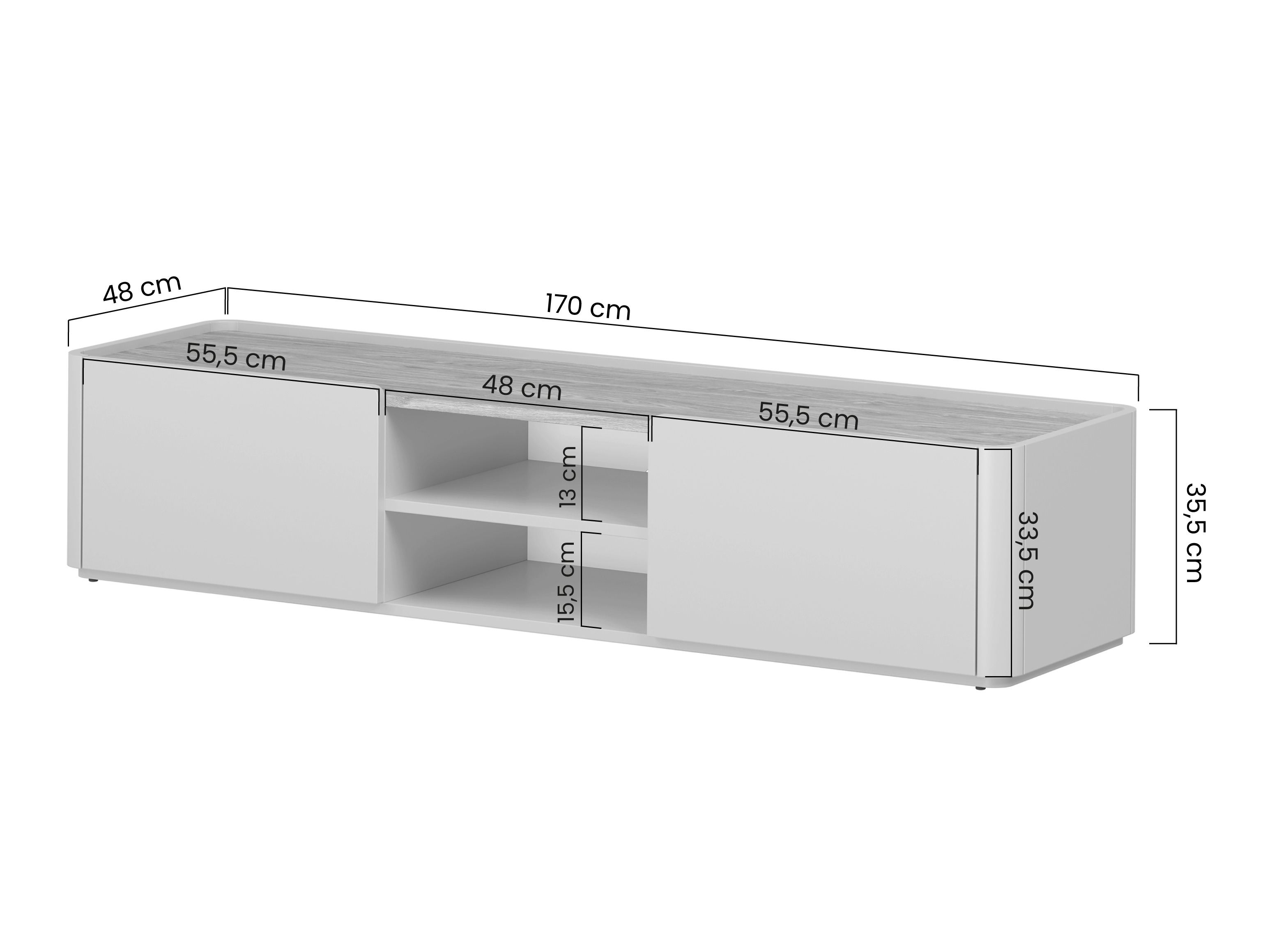 Viesistabas komplekts Elbmira 108 (Kašmirs + Ozols)