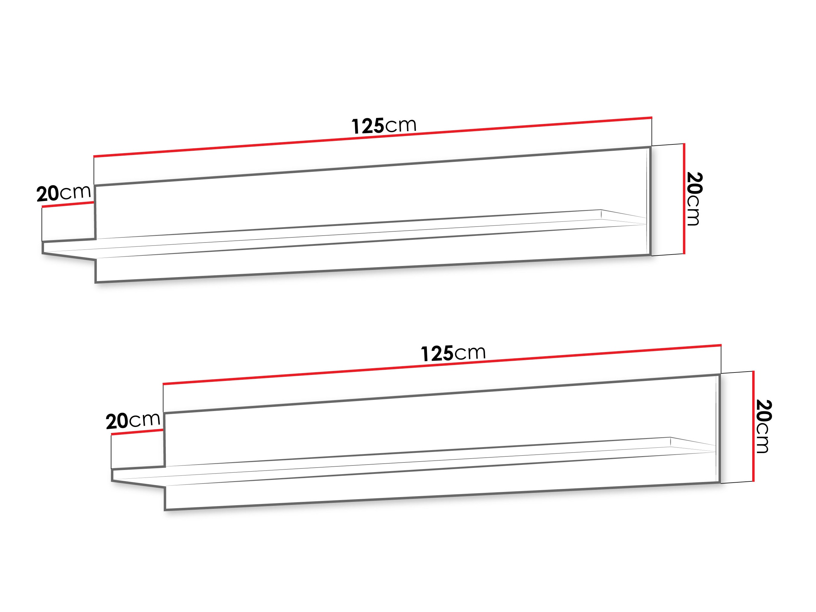 Комплект подвесных полок Tornola 104 (Кашемир + Чёрный)