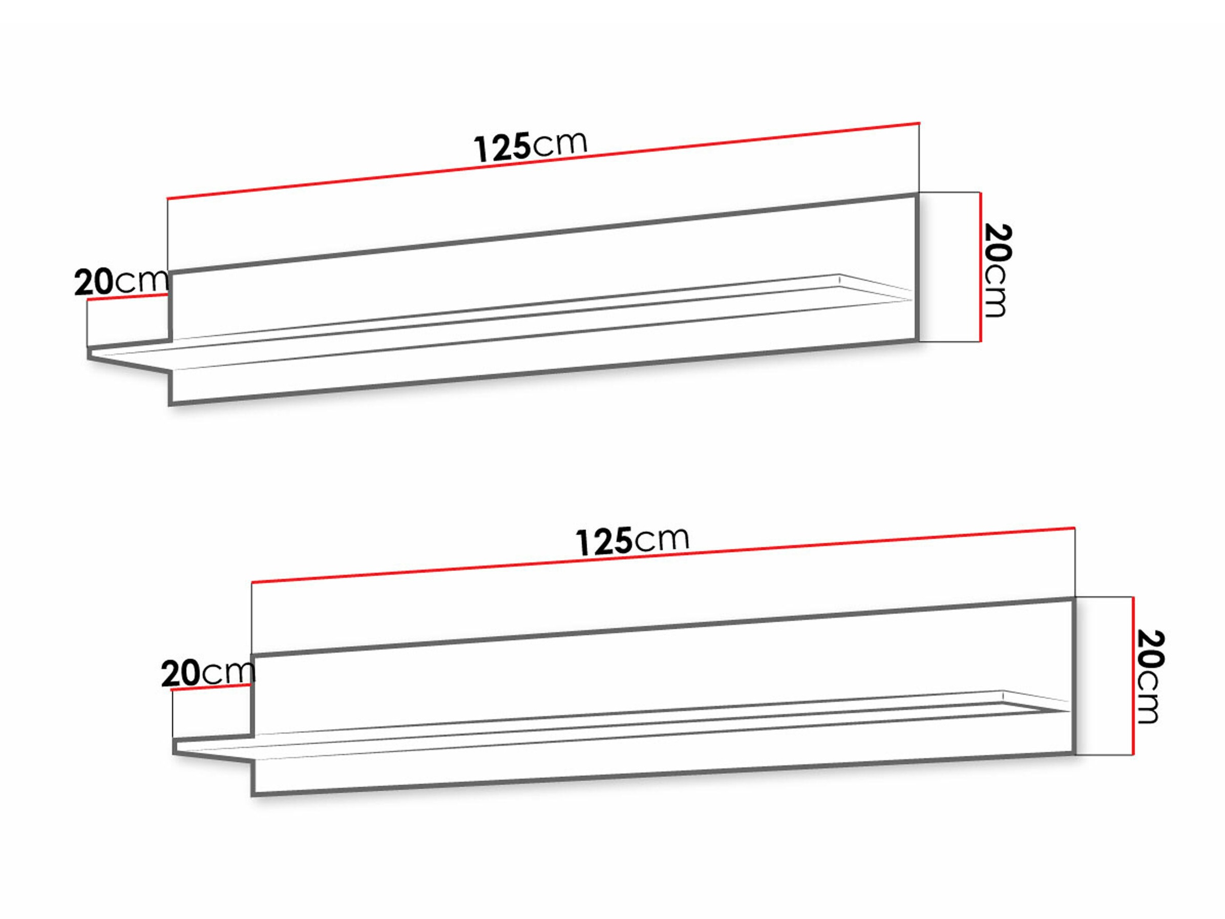 Piekaramo plauktu komplekts Tornola 104 (Melns)