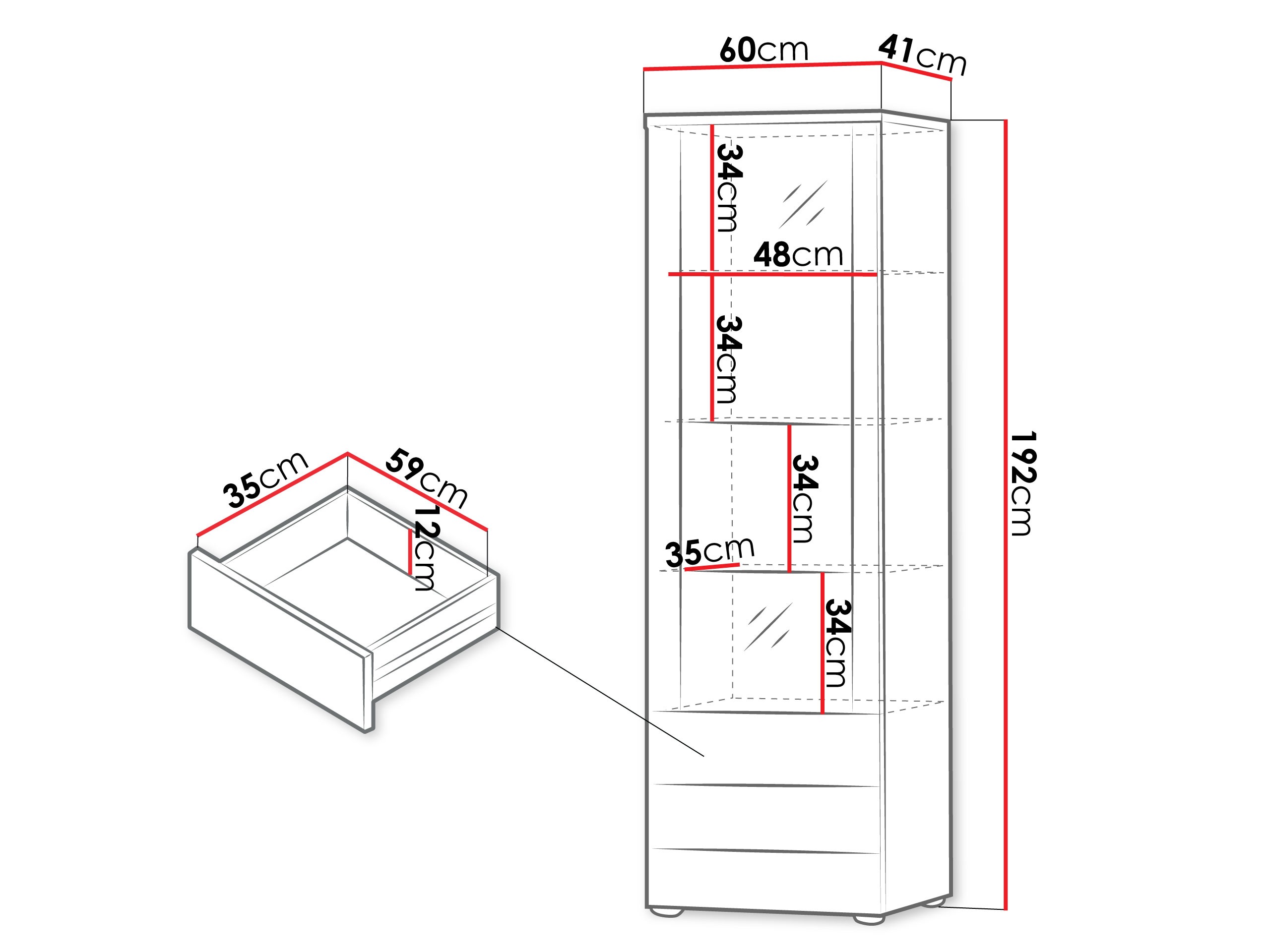 Стеллаж Tornola 102 (Кашемир + Чёрный)
