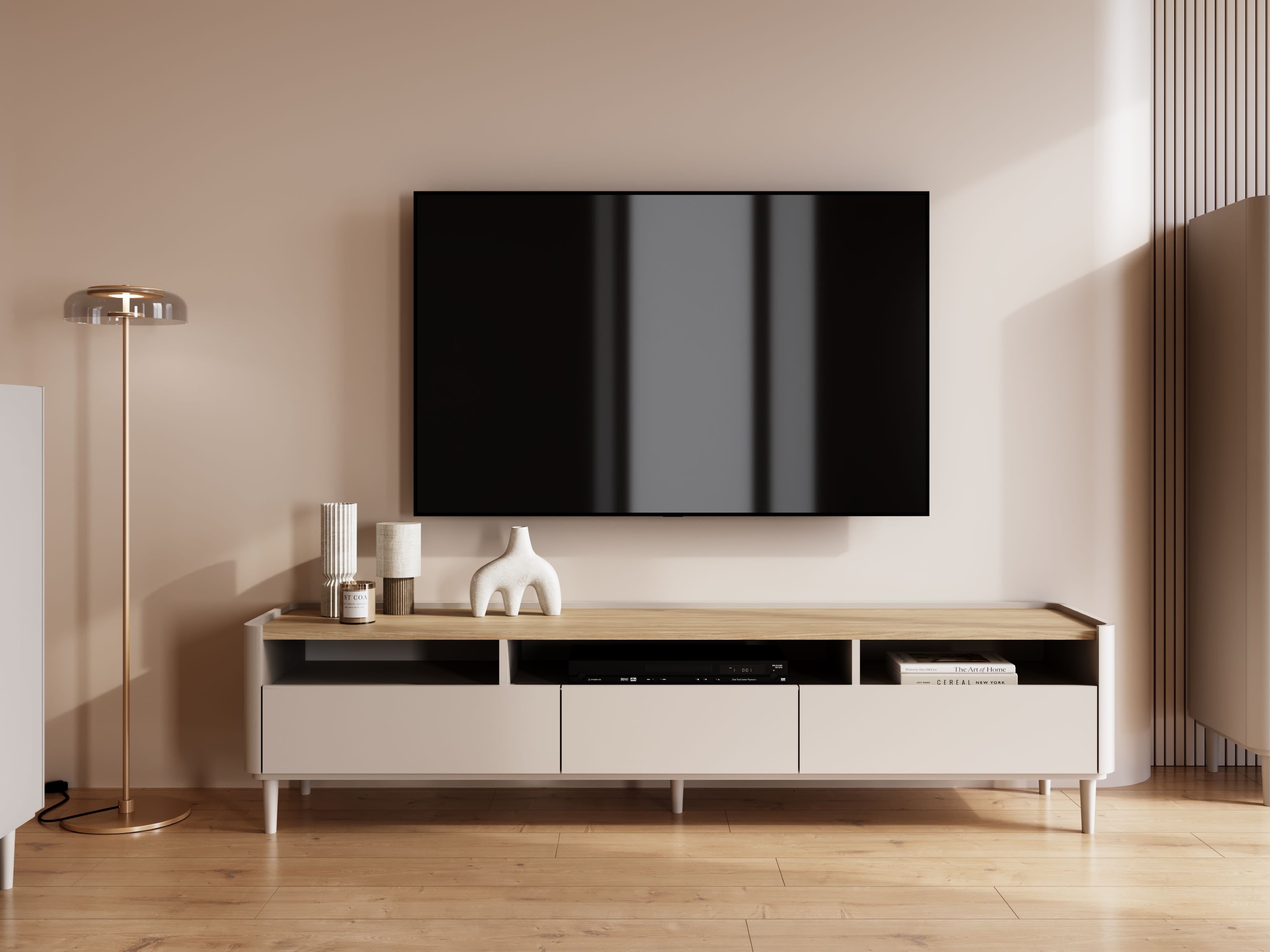 ТВ тумба Elbmira 106 (Кашемир + Дуб)