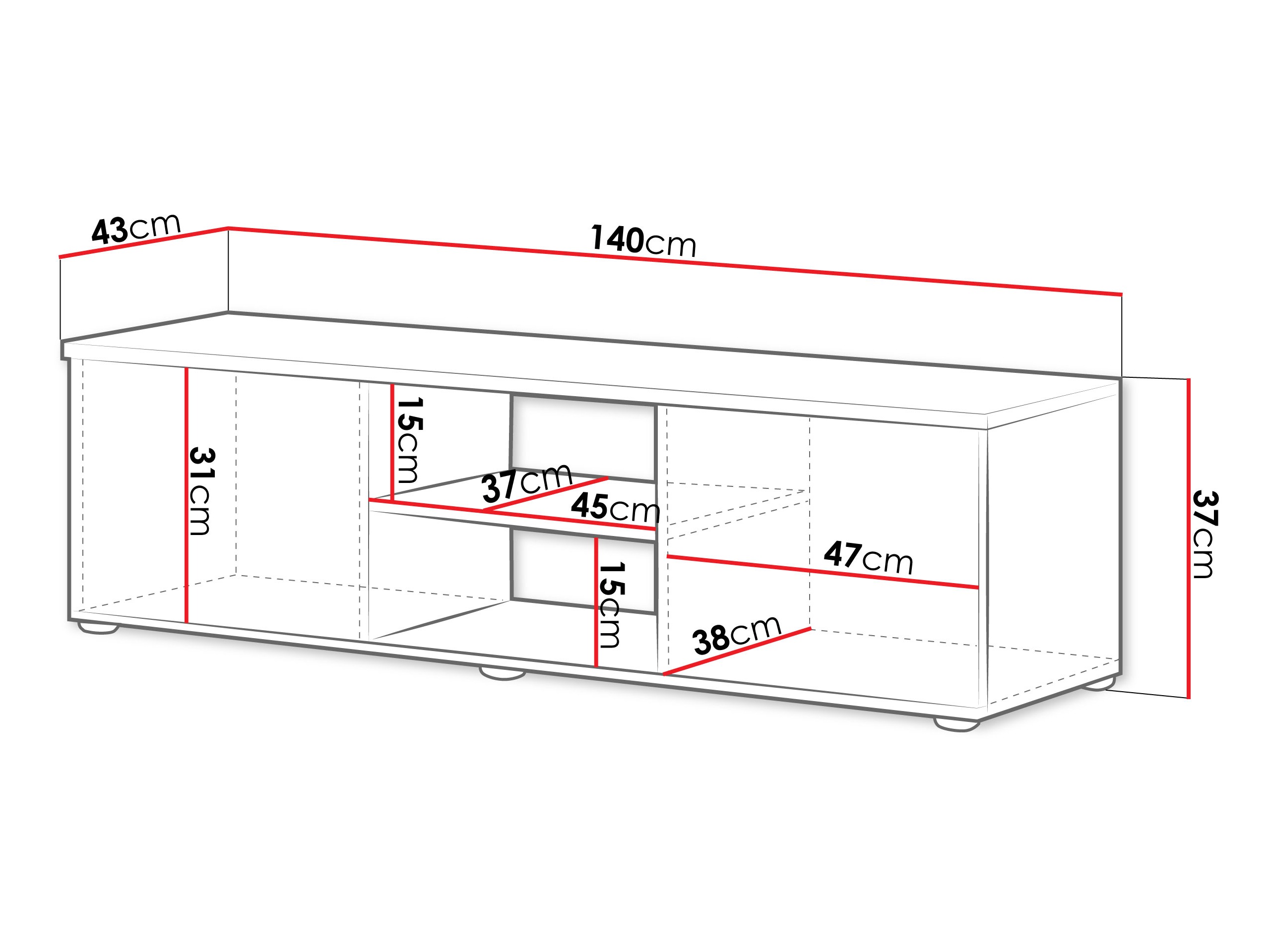 ТВ тумба Tornola 100 (Кашемир + Чёрный)