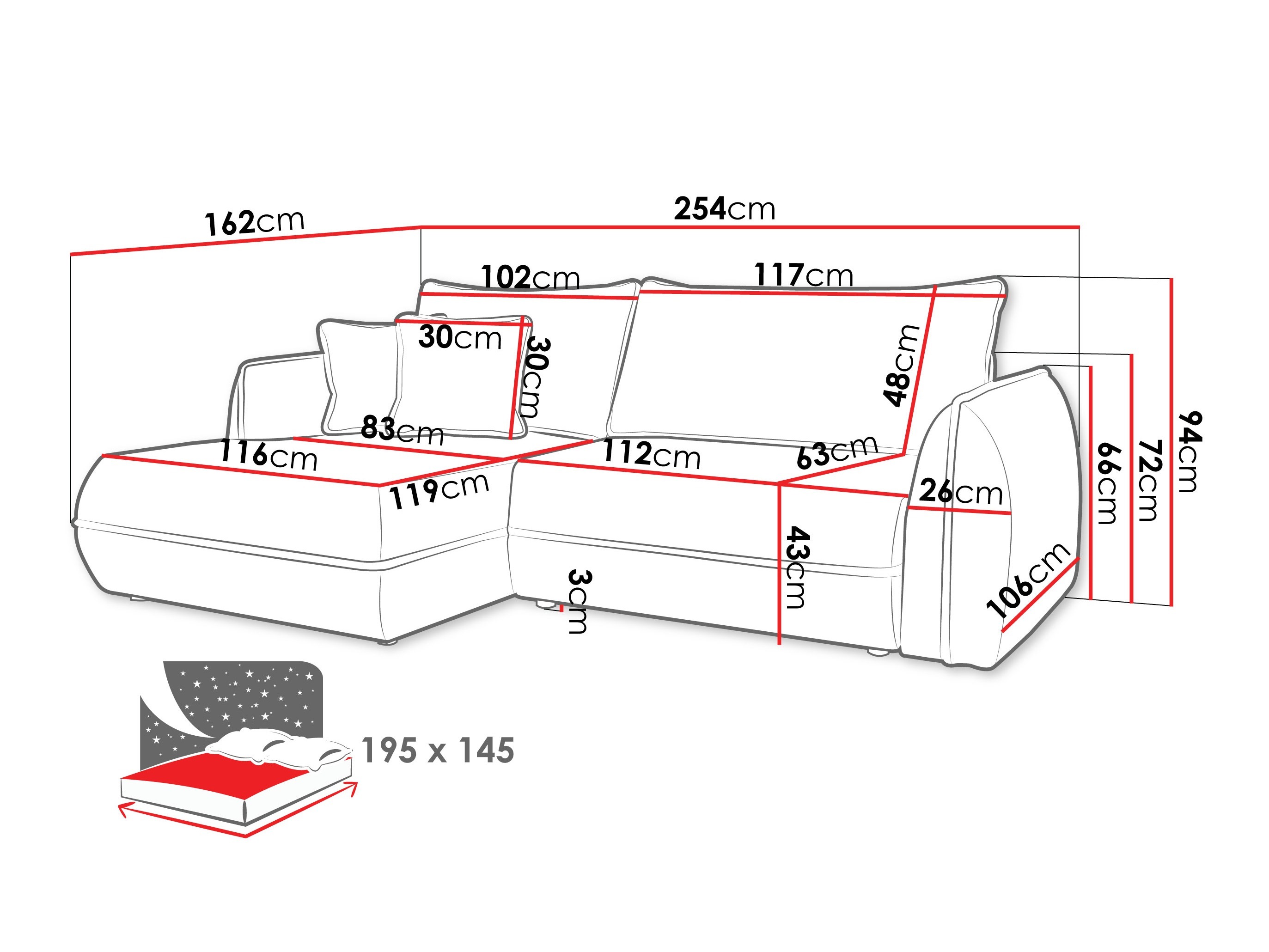 Угловой диван Kingman 101 (Lima 16)