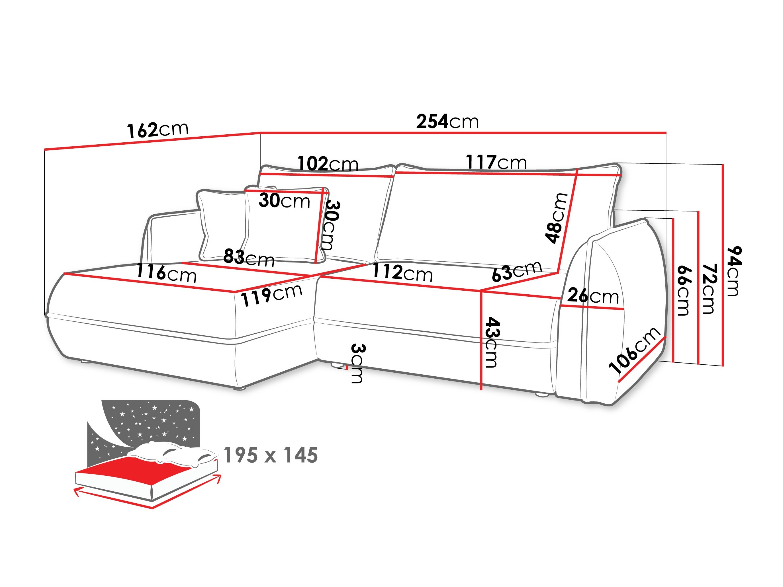 Угловой диван Kingman 101 (Lima 50)