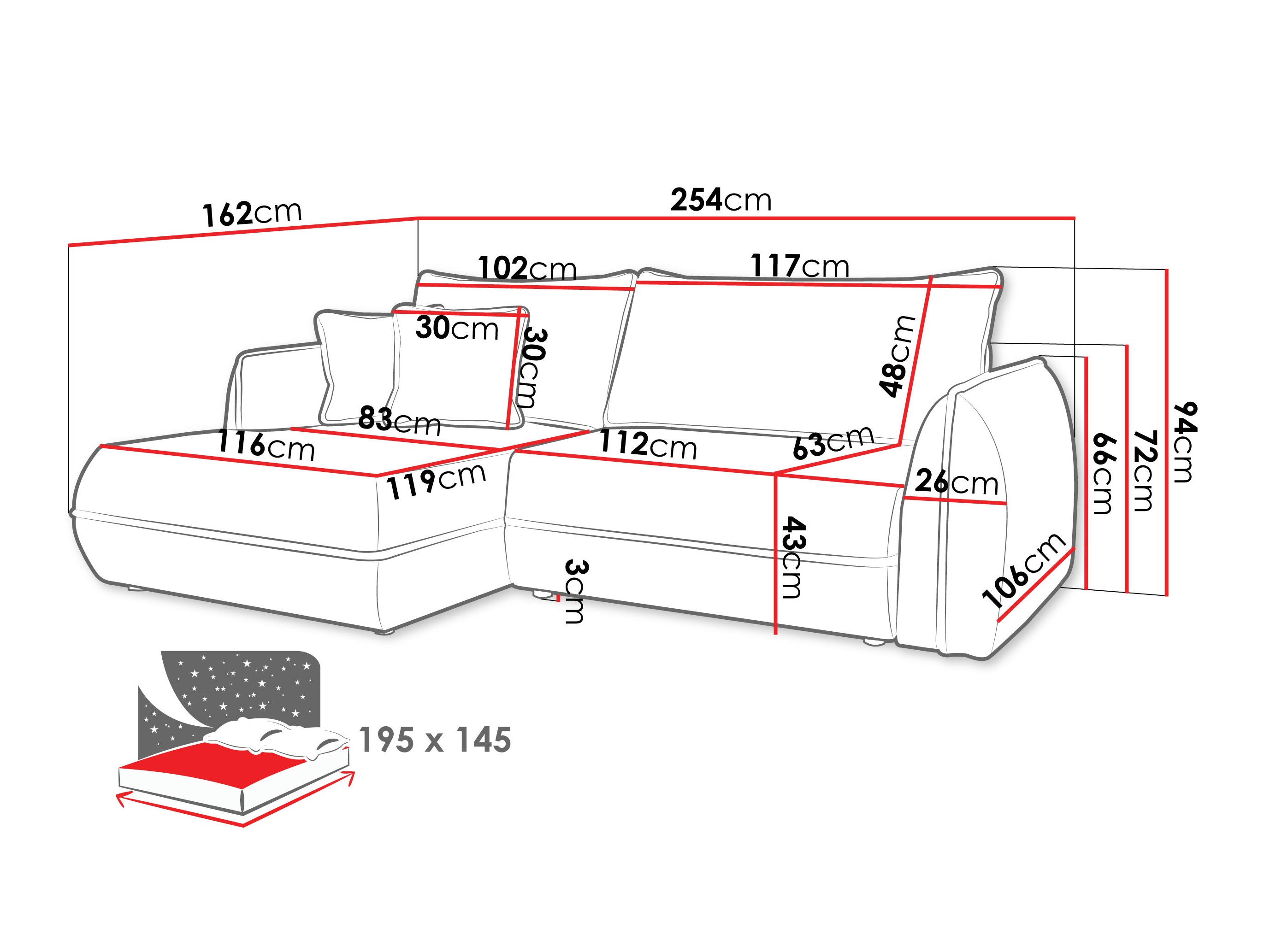 Угловой диван Kingman 101 (Lima 84)