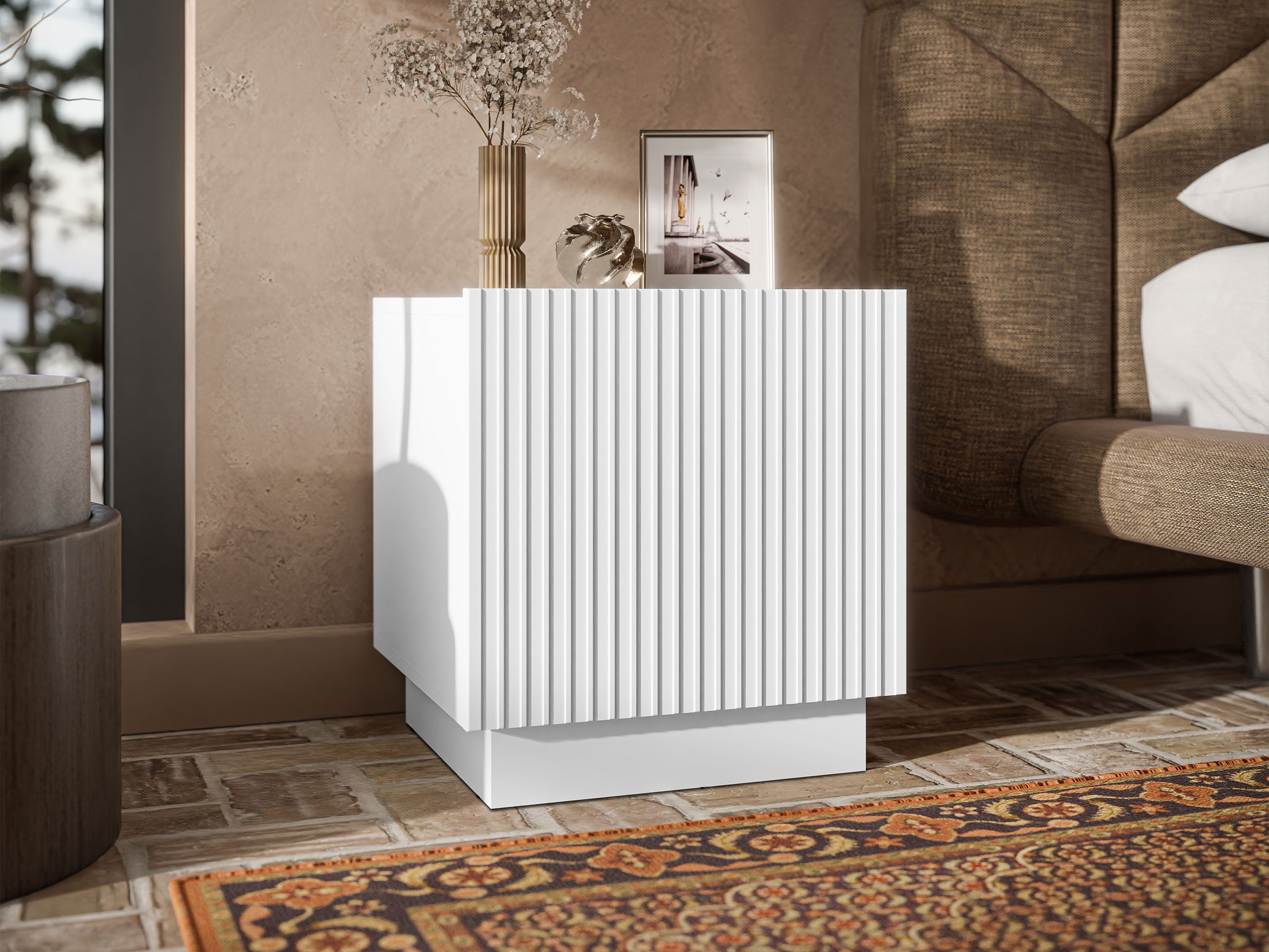 Комплект прикроватных тумбочек Lusonu 105 (Белый)