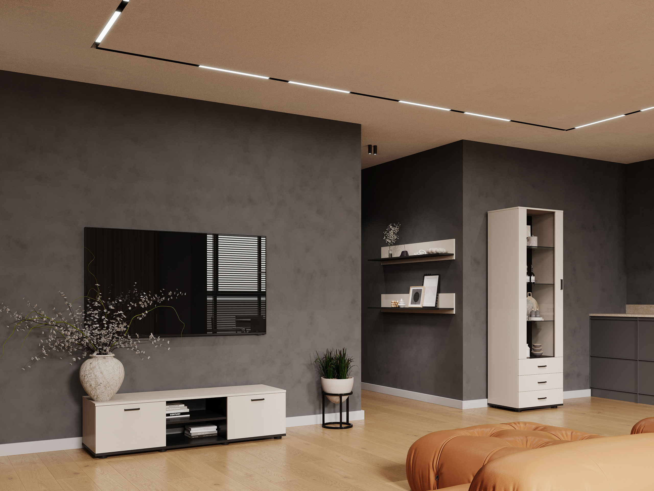 Набор для гостиной Tornola 110 (Кашемир + Чёрный)