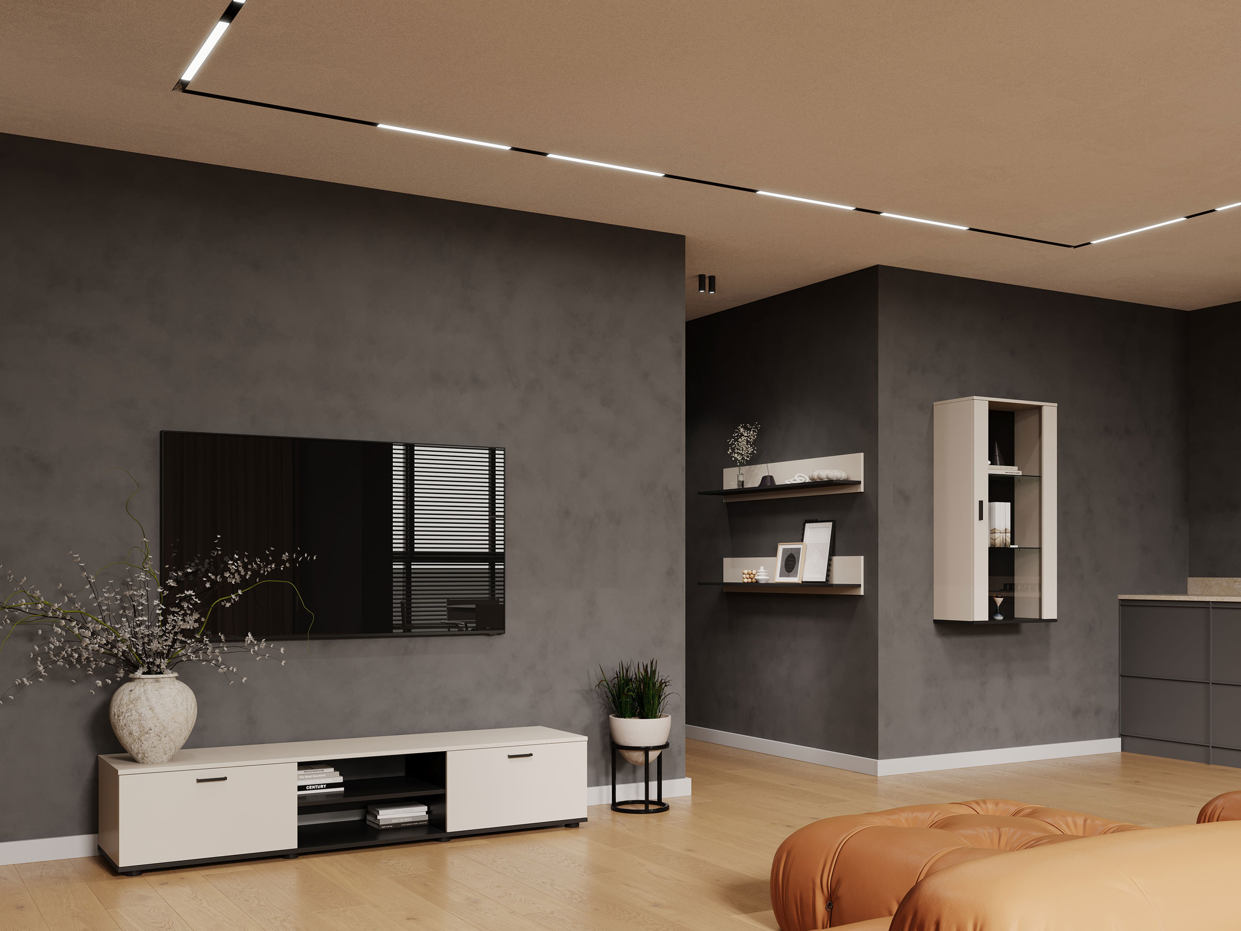 Набор для гостиной Tornola 113 (Кашемир + Чёрный)